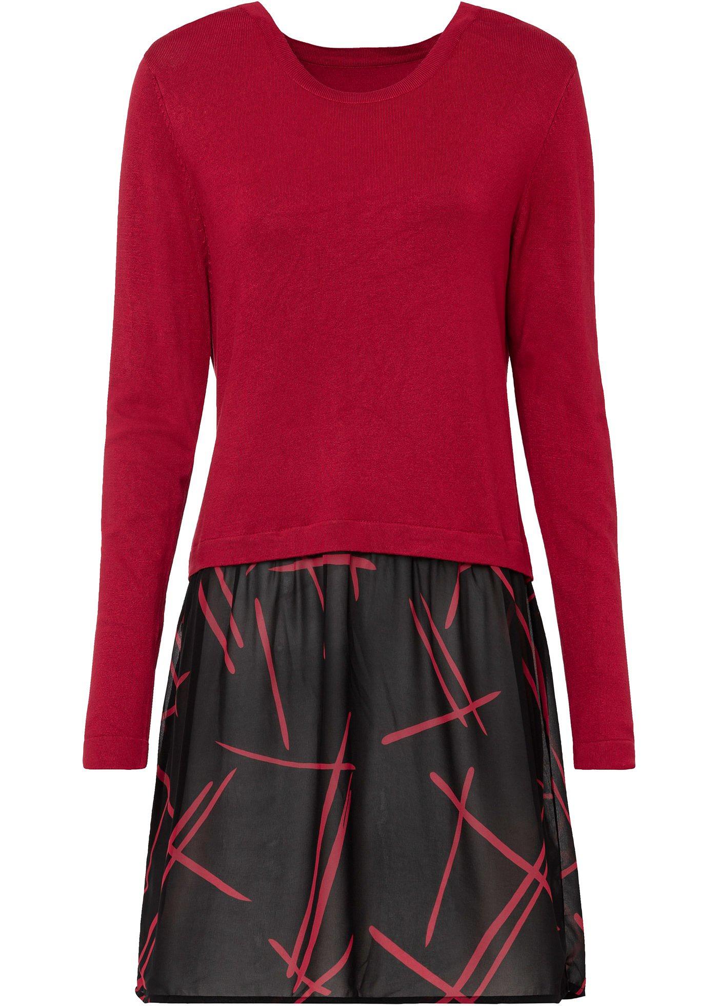 Pull avec empiècement jupe avec viscose