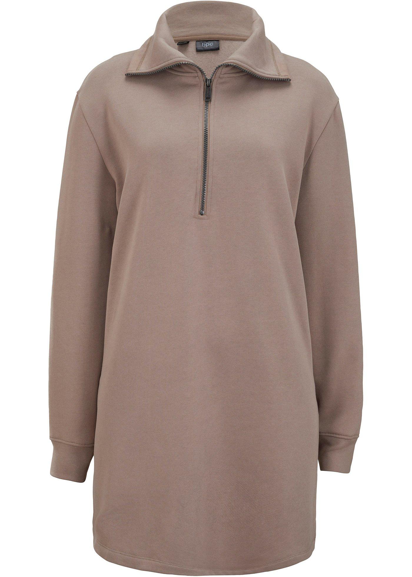 Sweat camionneur long avec polyester recyclé et longue fente