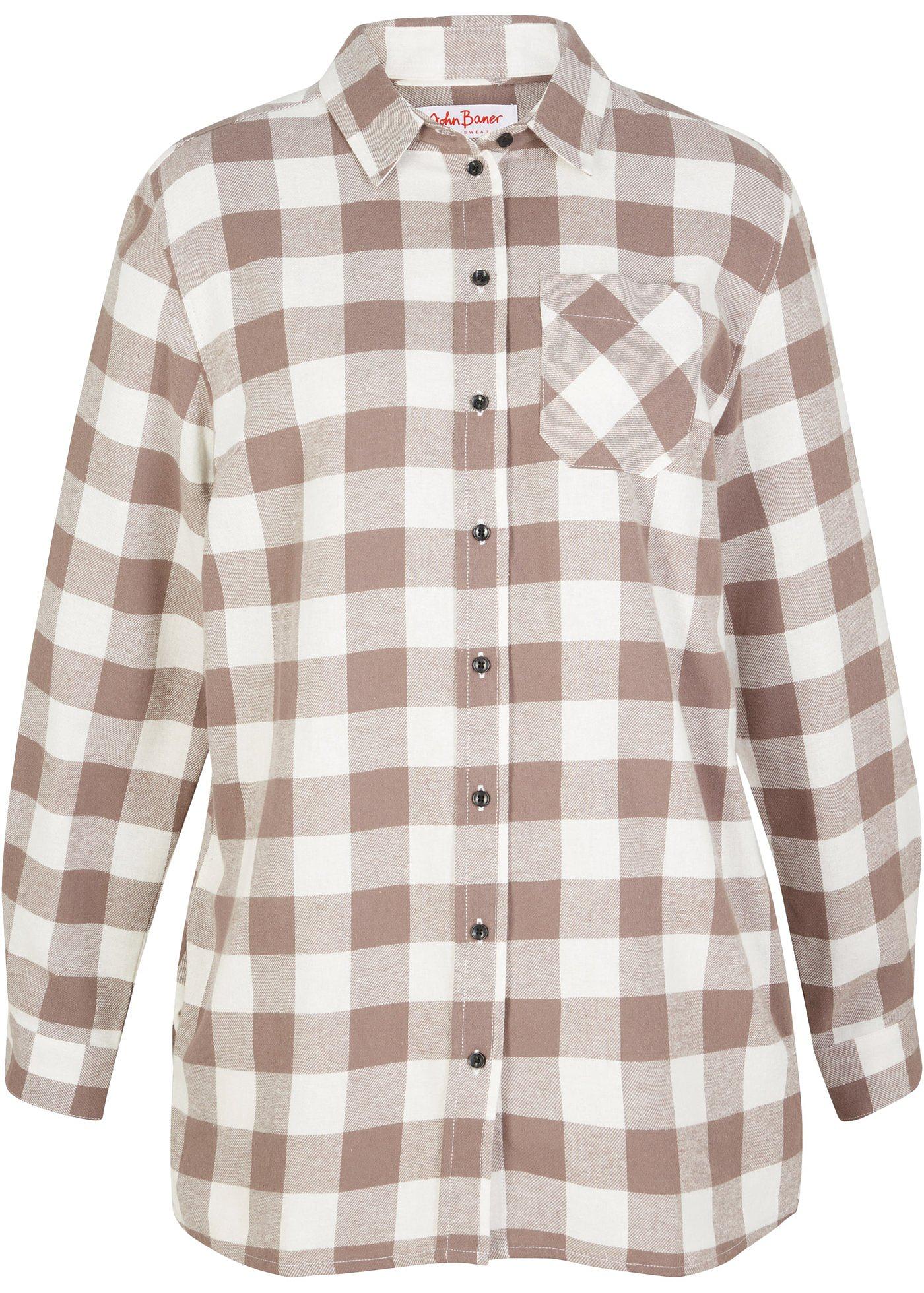 Chemise longue en flanelle