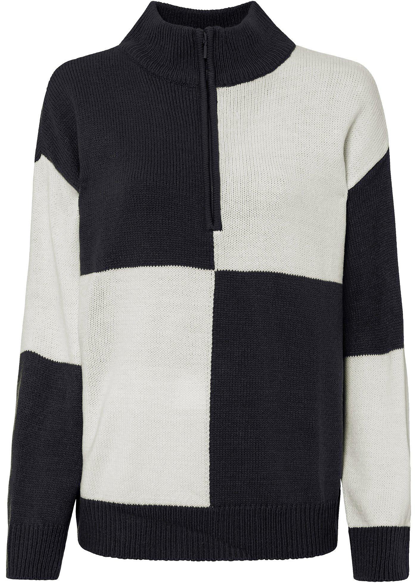 Pull en maille style color block