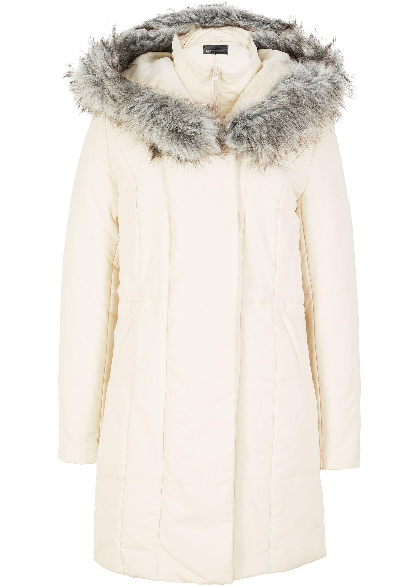 Veste longue avec synthétique imitation fourrure