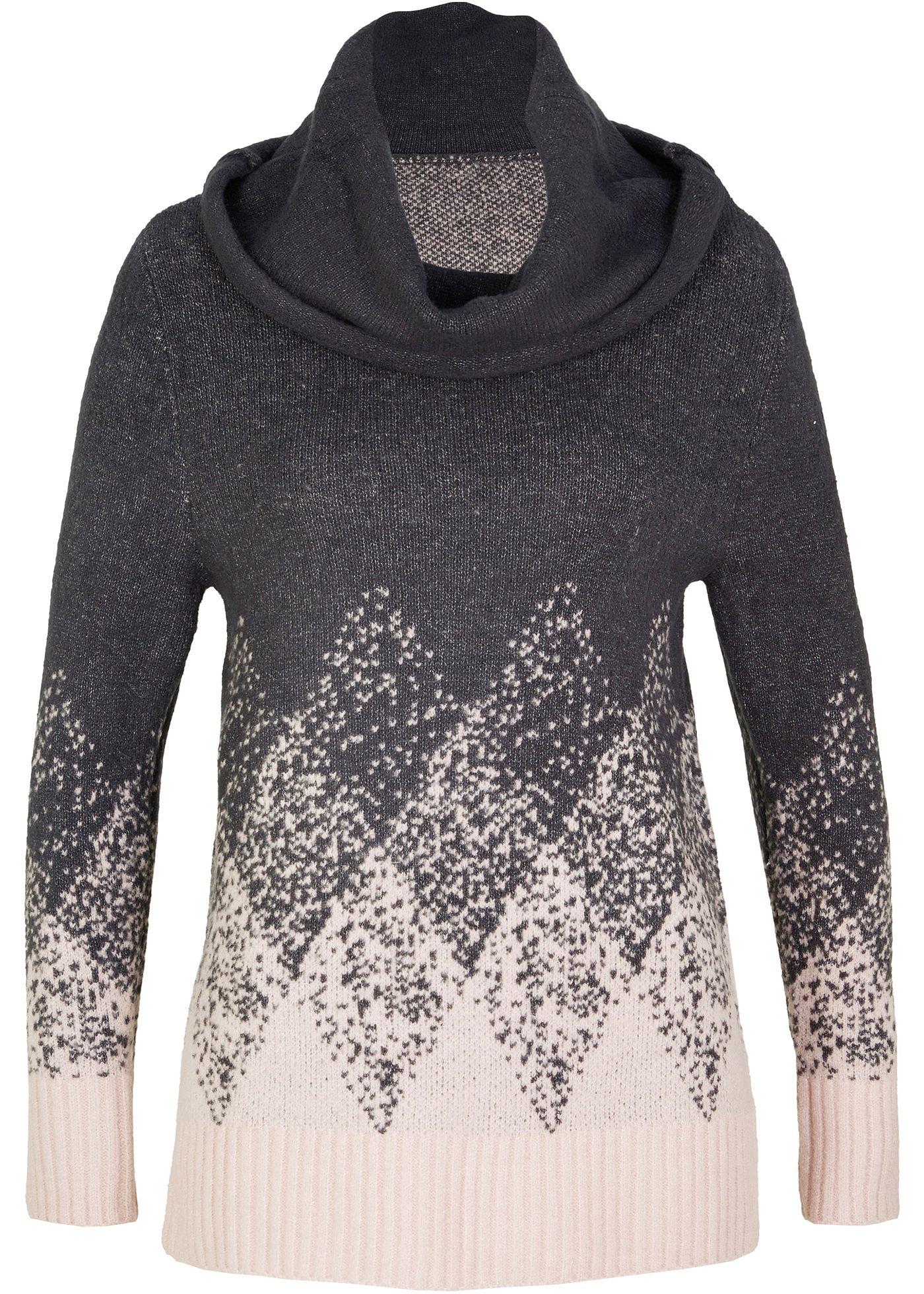 Pull à col roulé avec losanges