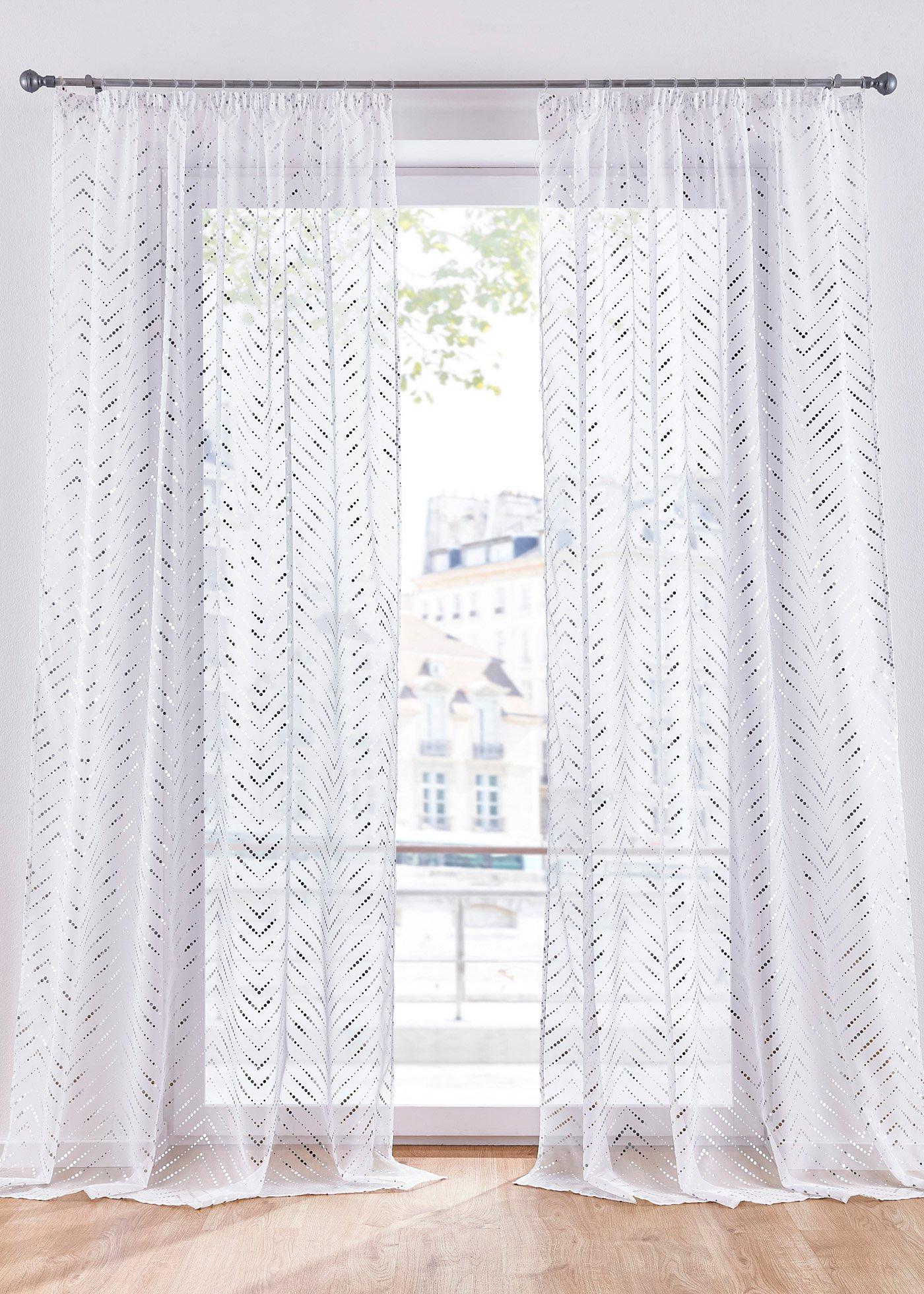 Voilage à imprimé brillant (1 pce.)