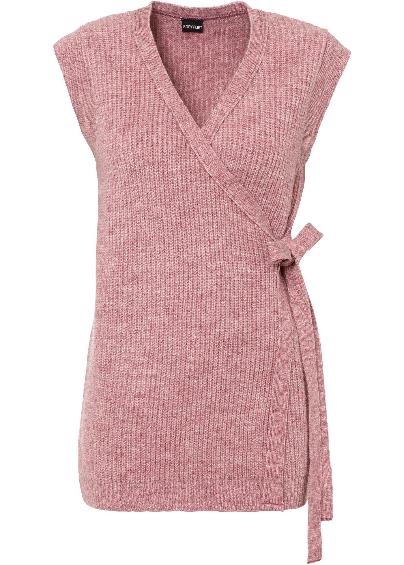 Pull sans manches style portefeuille