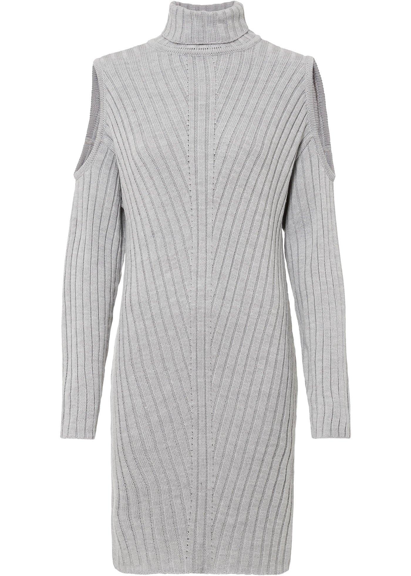 Robe en maille à épaules dénudées