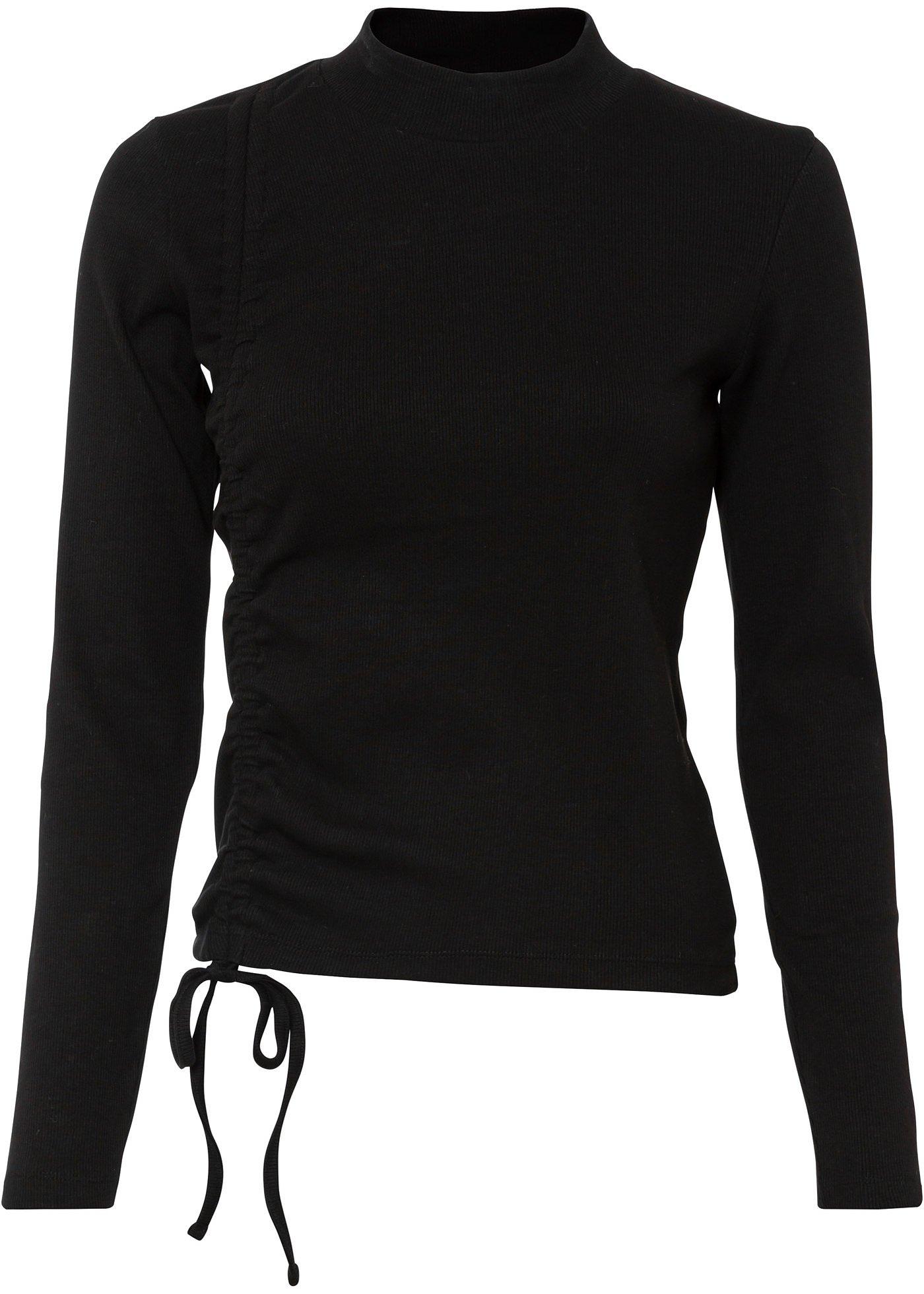 T-shirt manches longues avec fronces latérales