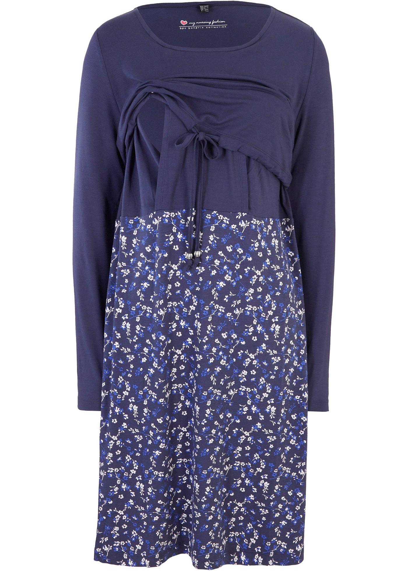 Robe de grossesse avec lien à nouer avec fonction allaitement