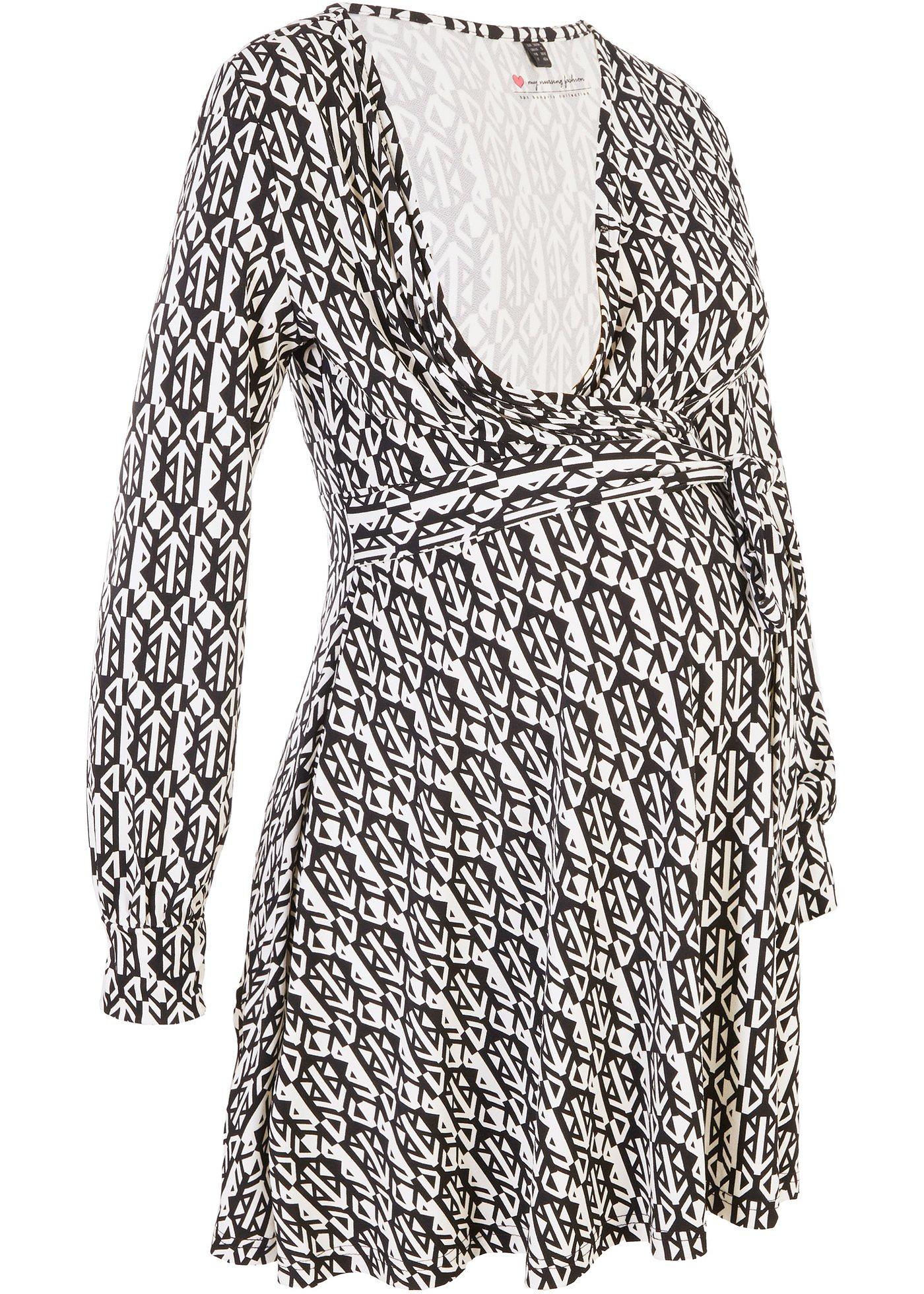 Robe de grossesse style portefeuille avec fonction allaitement