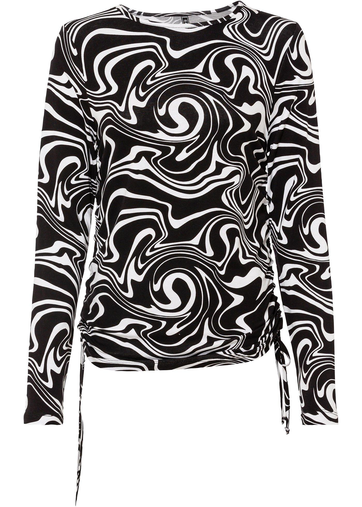 T-shirt manches longues avec fronces