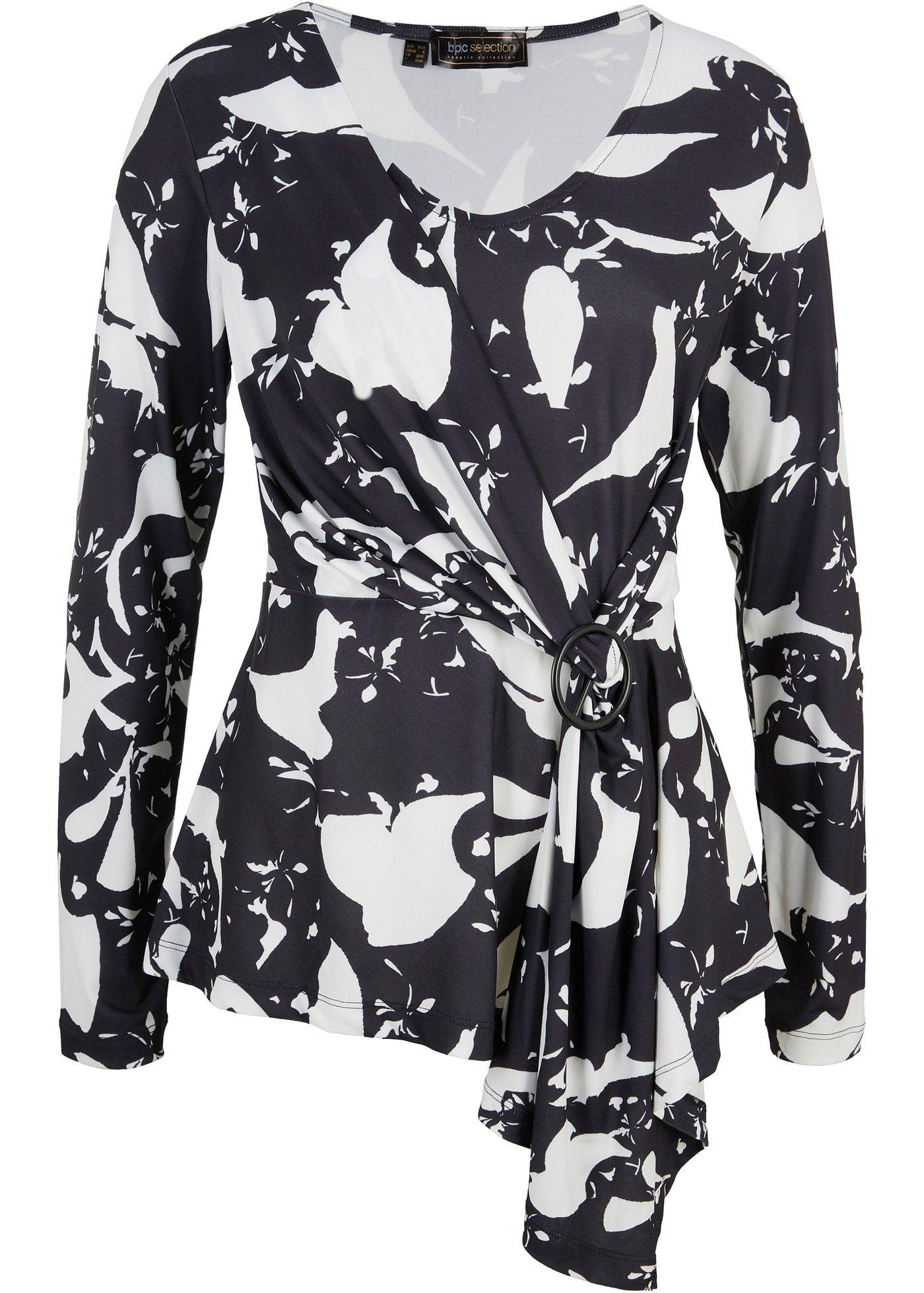 T-shirt manches longues style portefeuille