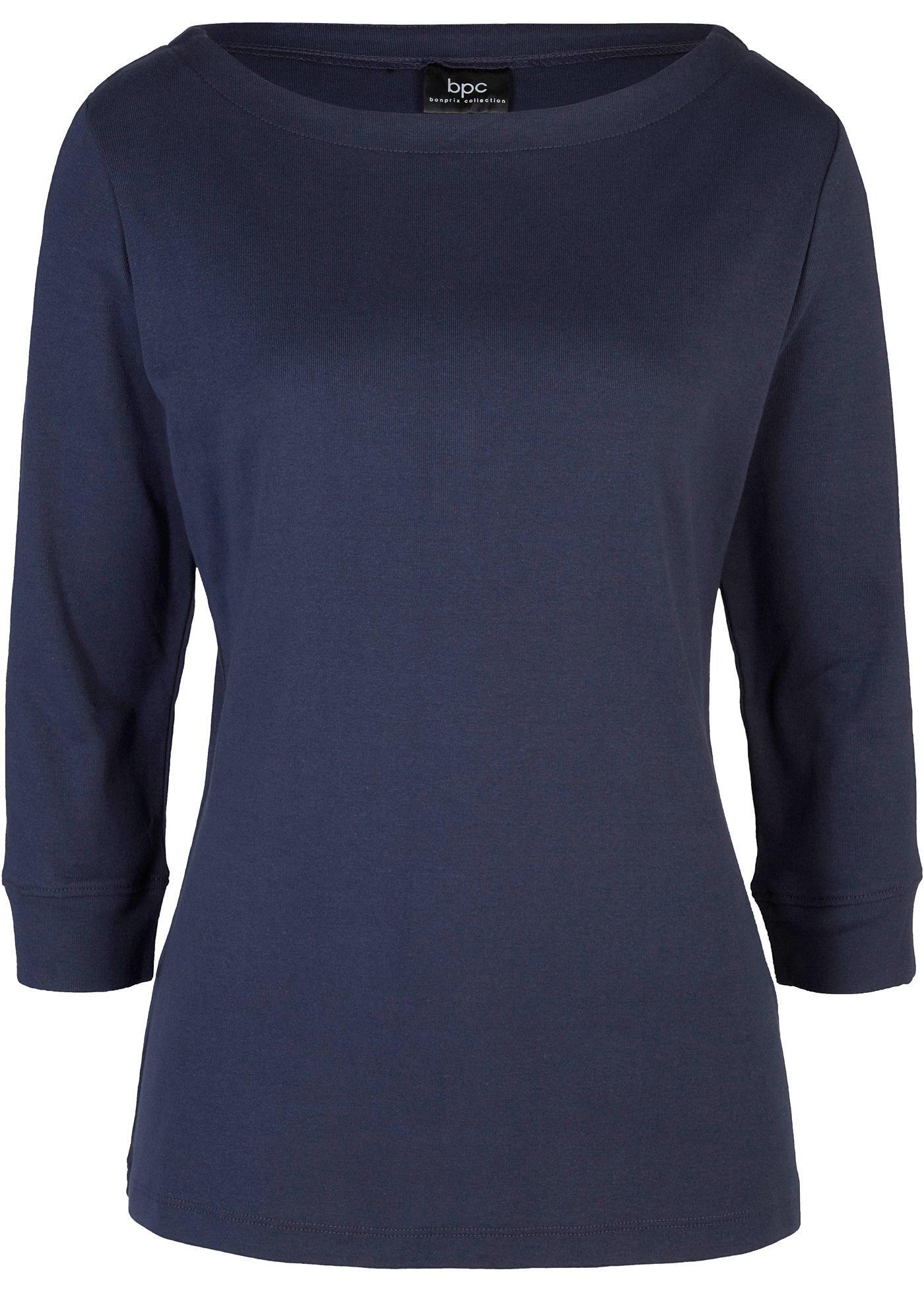 T-shirt extensible à encolure bateau