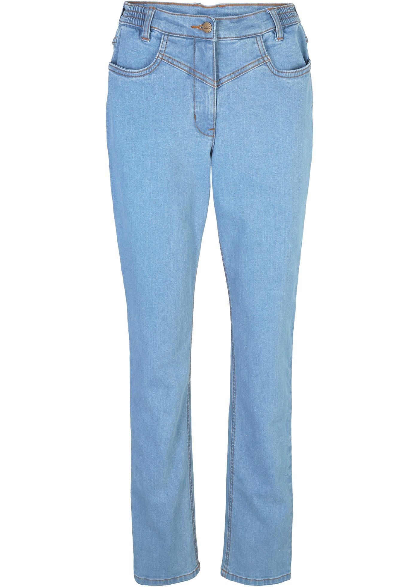 Jean extensible avec taille confortable, Straight