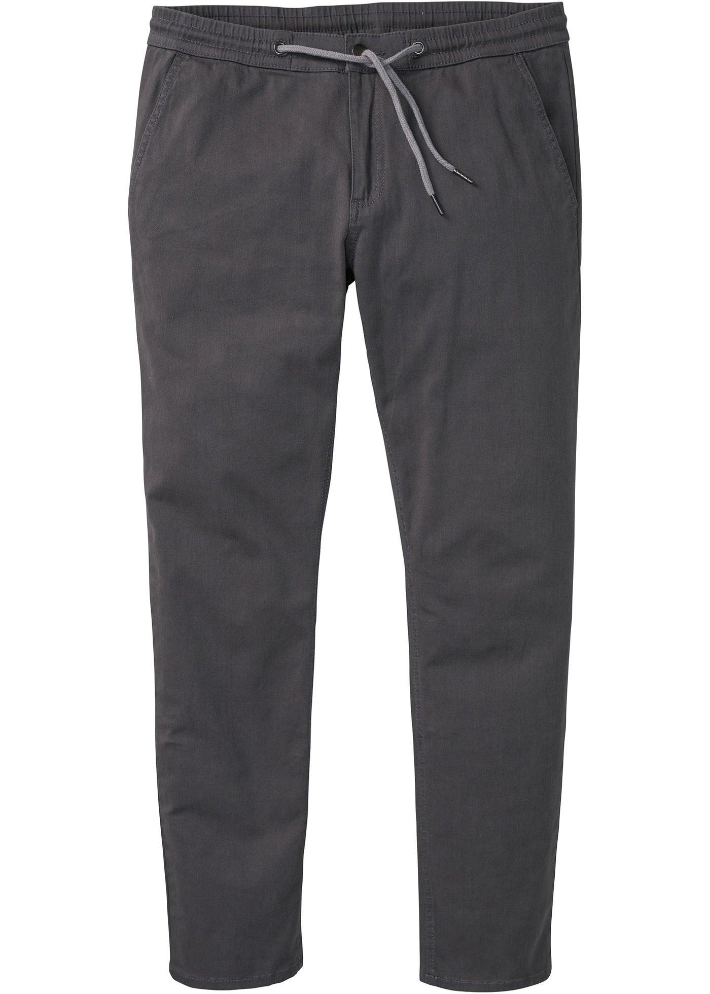 Pantalon chino à taille extensible en coton