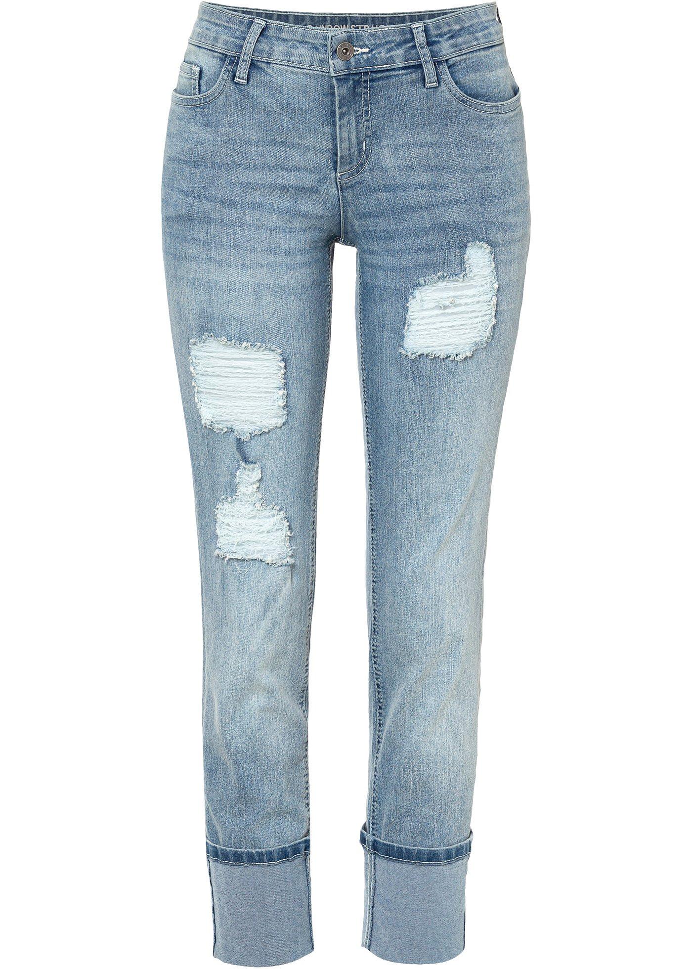 Jean Straight raccourci avec large revers