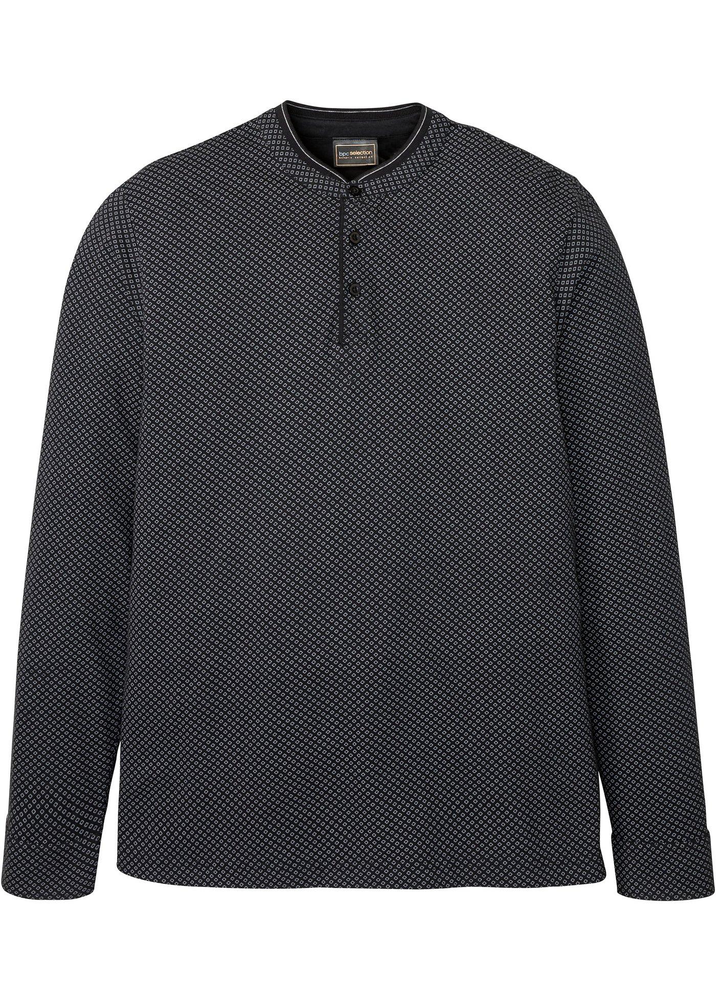 Polo manches longues avec col montant