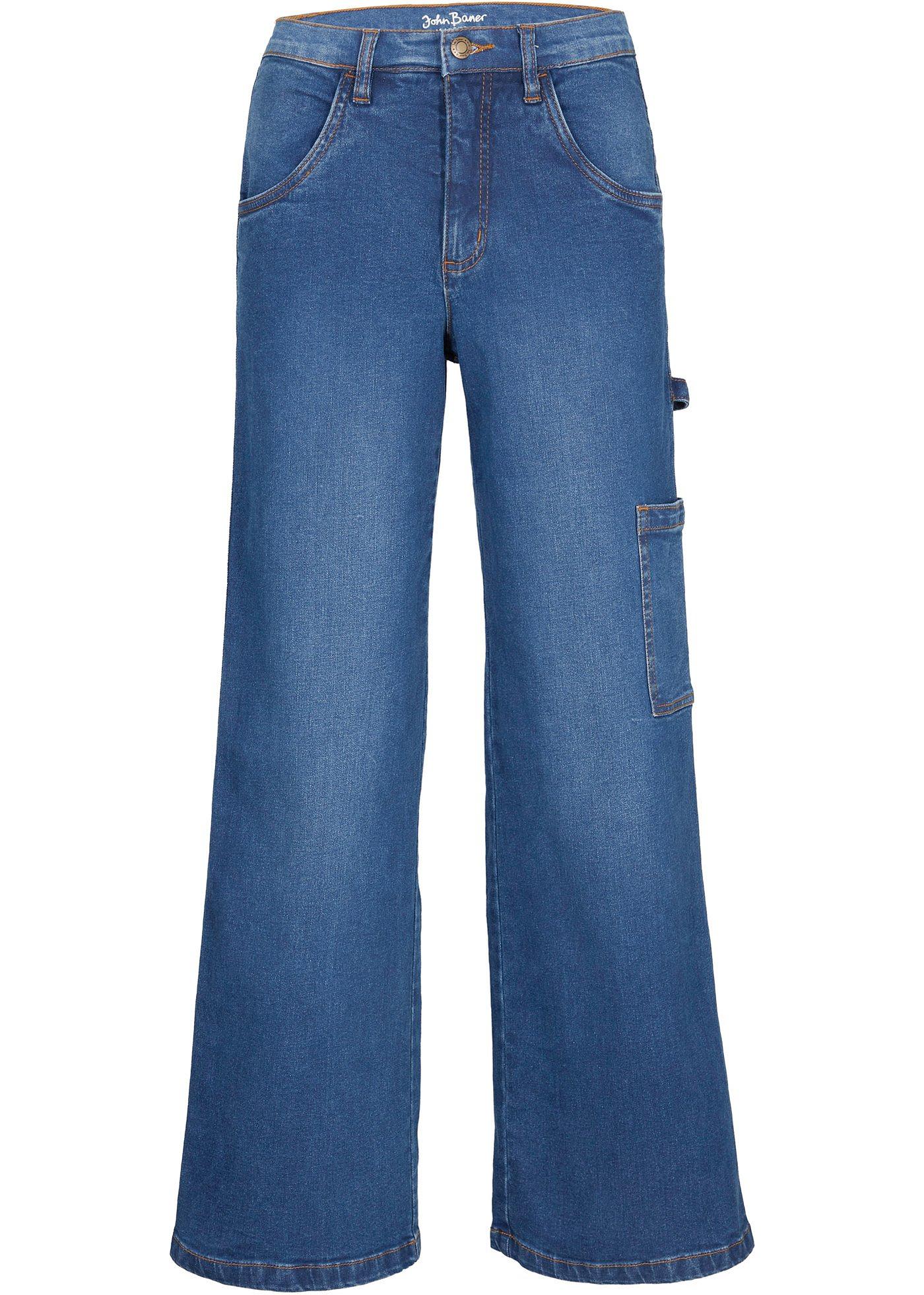 Jean Worker extensible Wide, taille haute