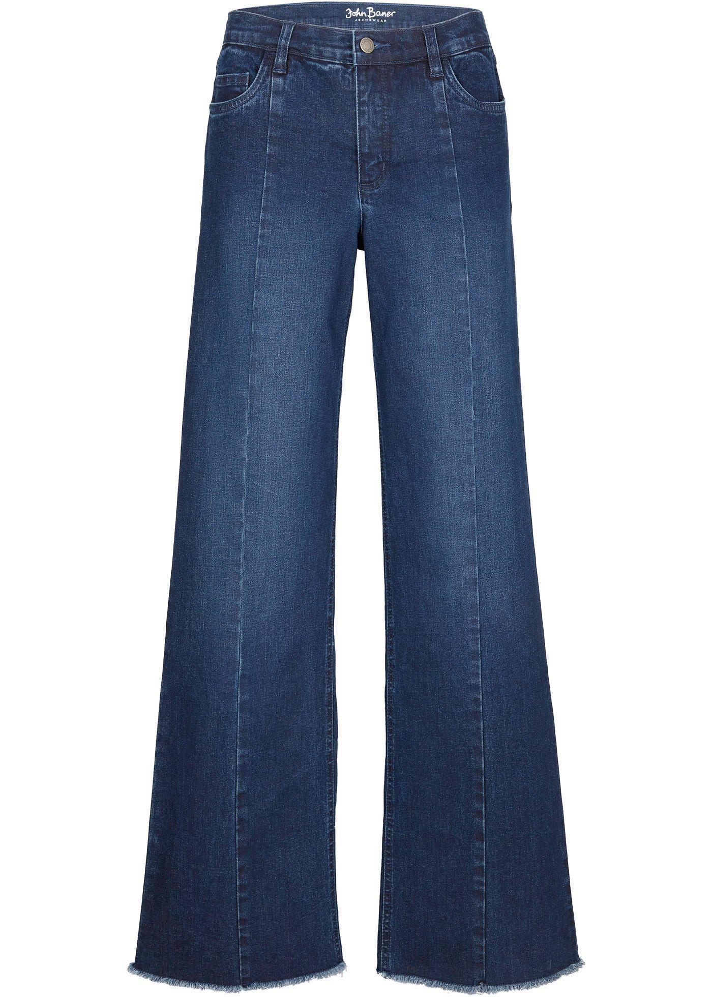 Jean extensible Wide, taille haute