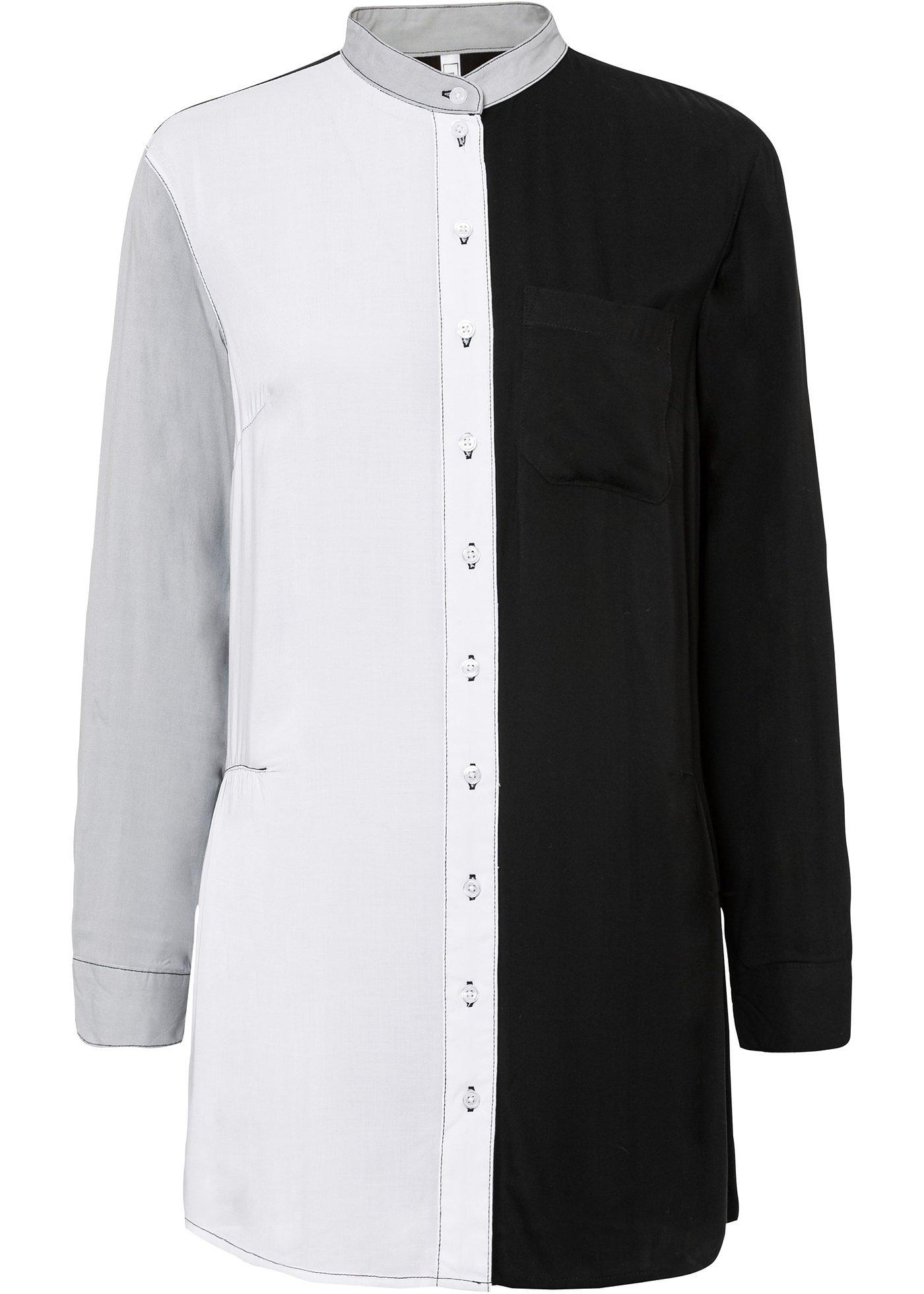 Chemisier long avec color block en viscose durable