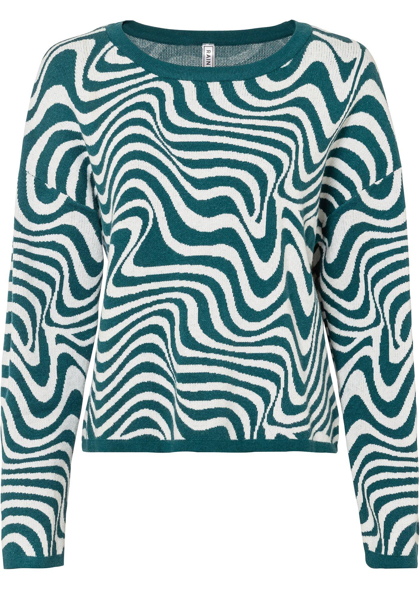 Pull en maille à motif vagues