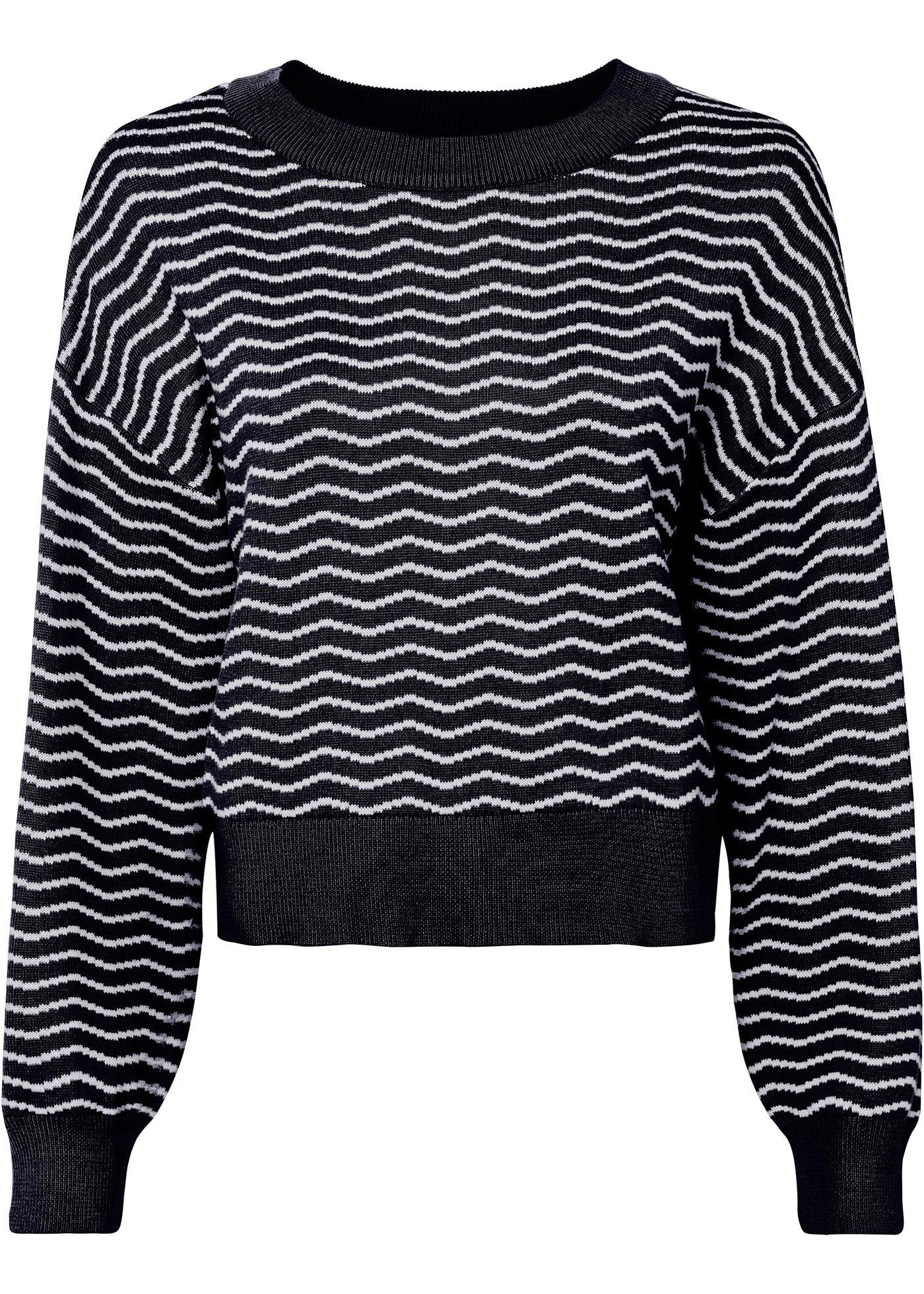 Pull en maille à rayures vagues