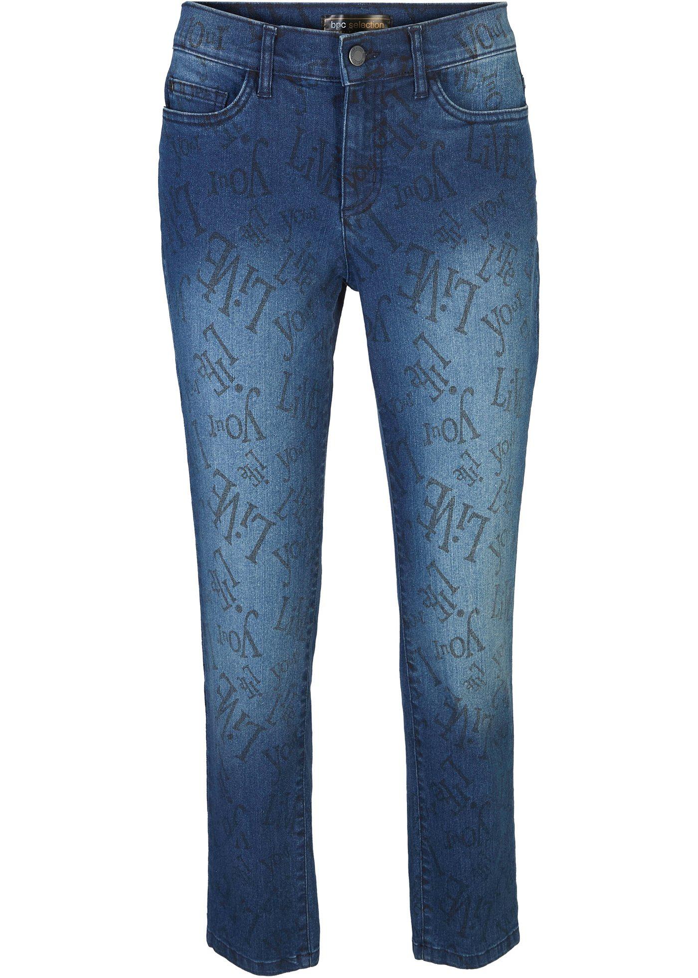 Jean extensible à imprimé