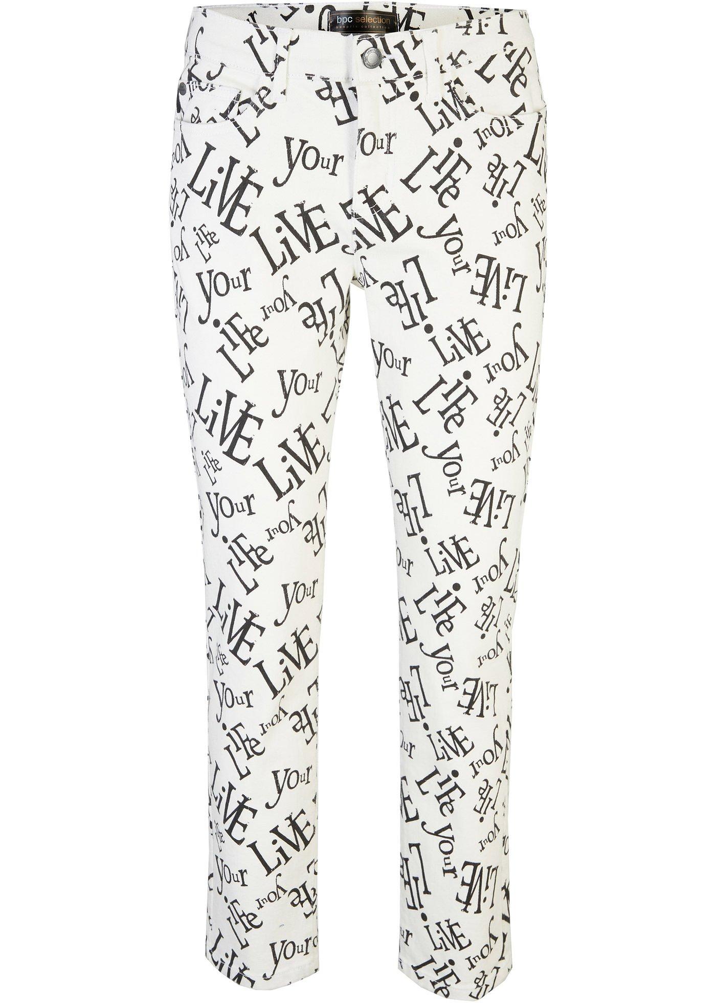 Jean extensible à imprimé