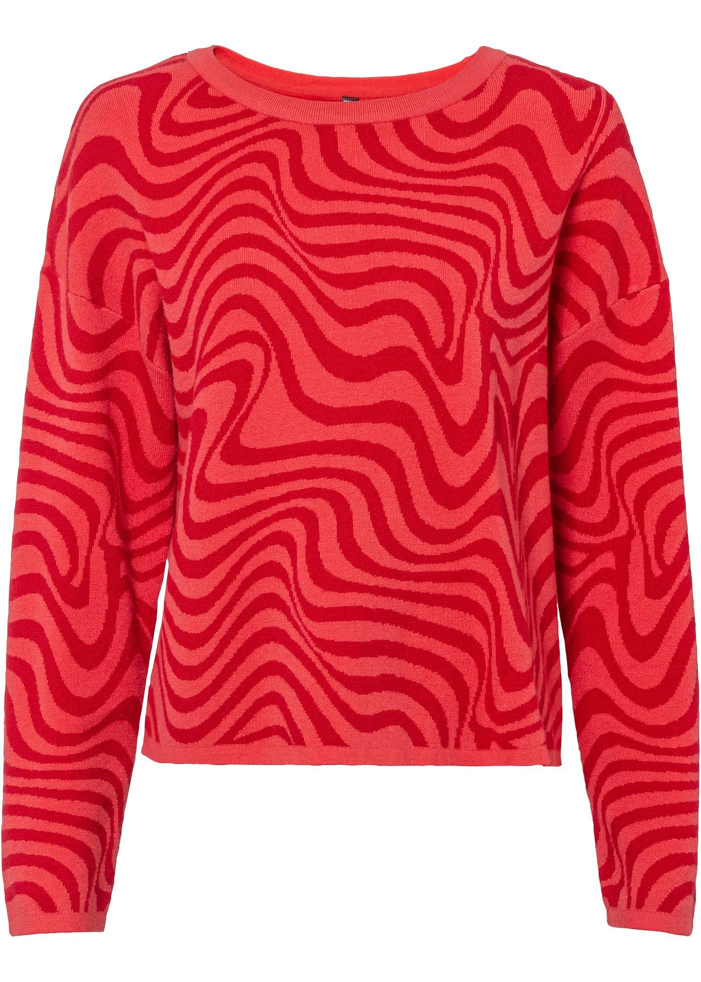 Pull en maille à motif vagues