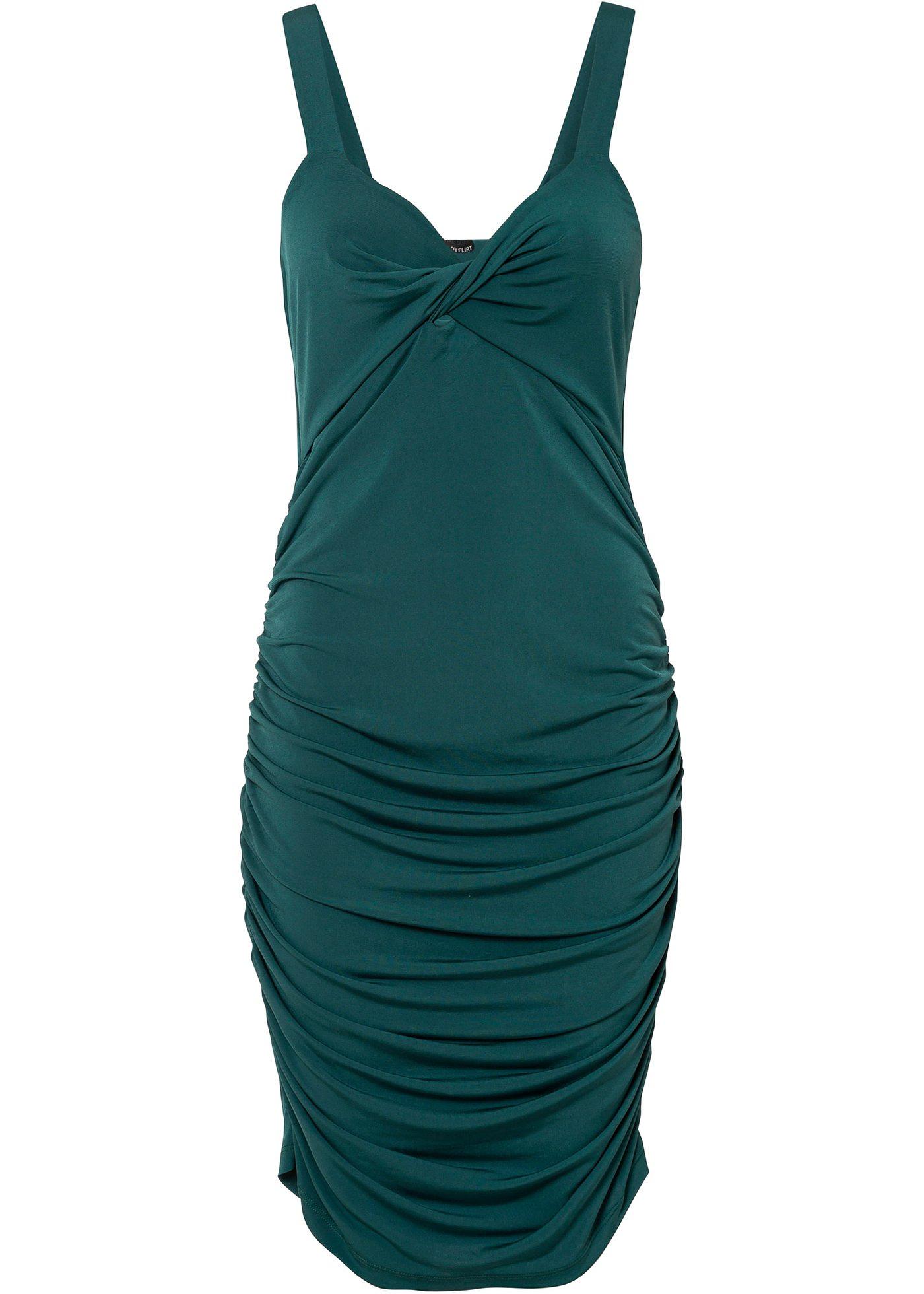 Robe froncée avec découpe