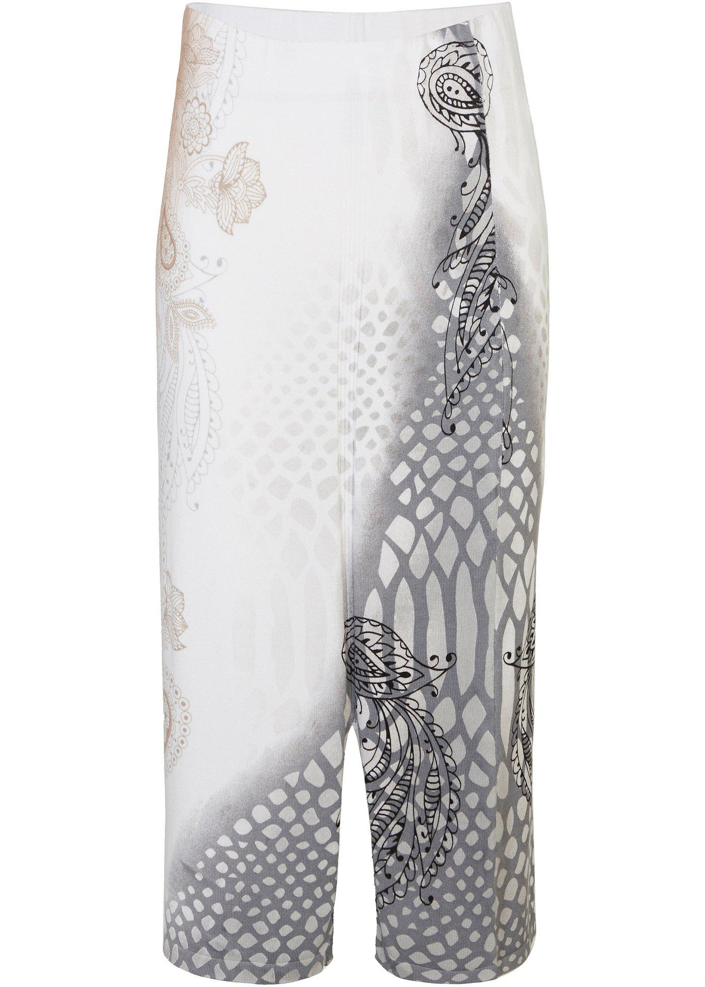 Jupe en maille à imprimé paisley