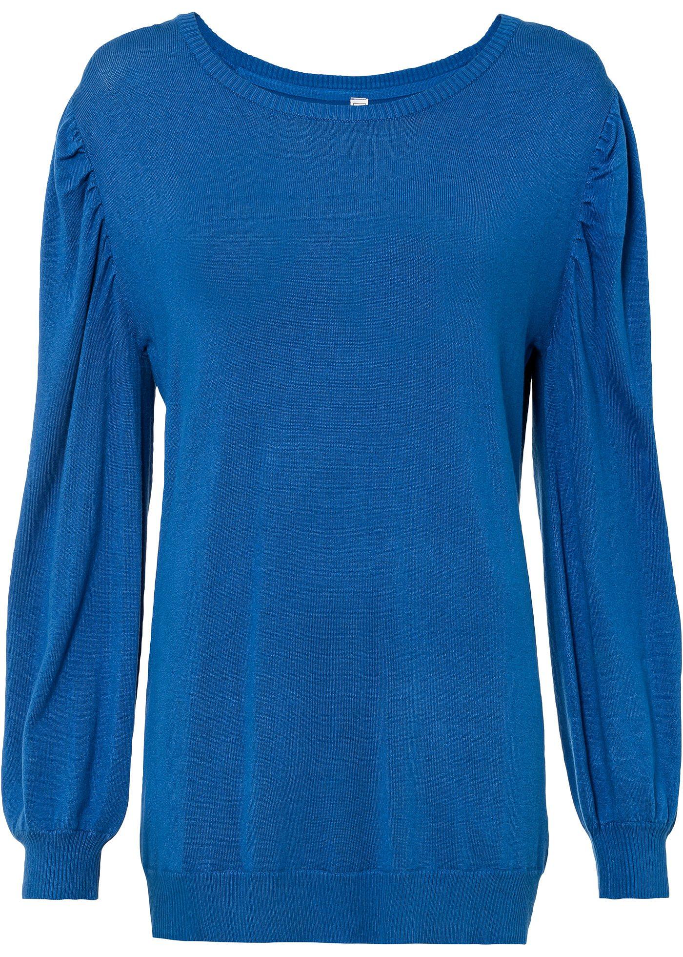 Pull avec viscose et manches bouffantes