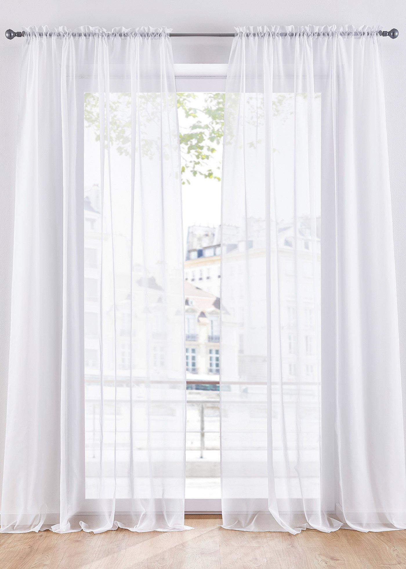 Voilage uni (Ens. 2 pces.)