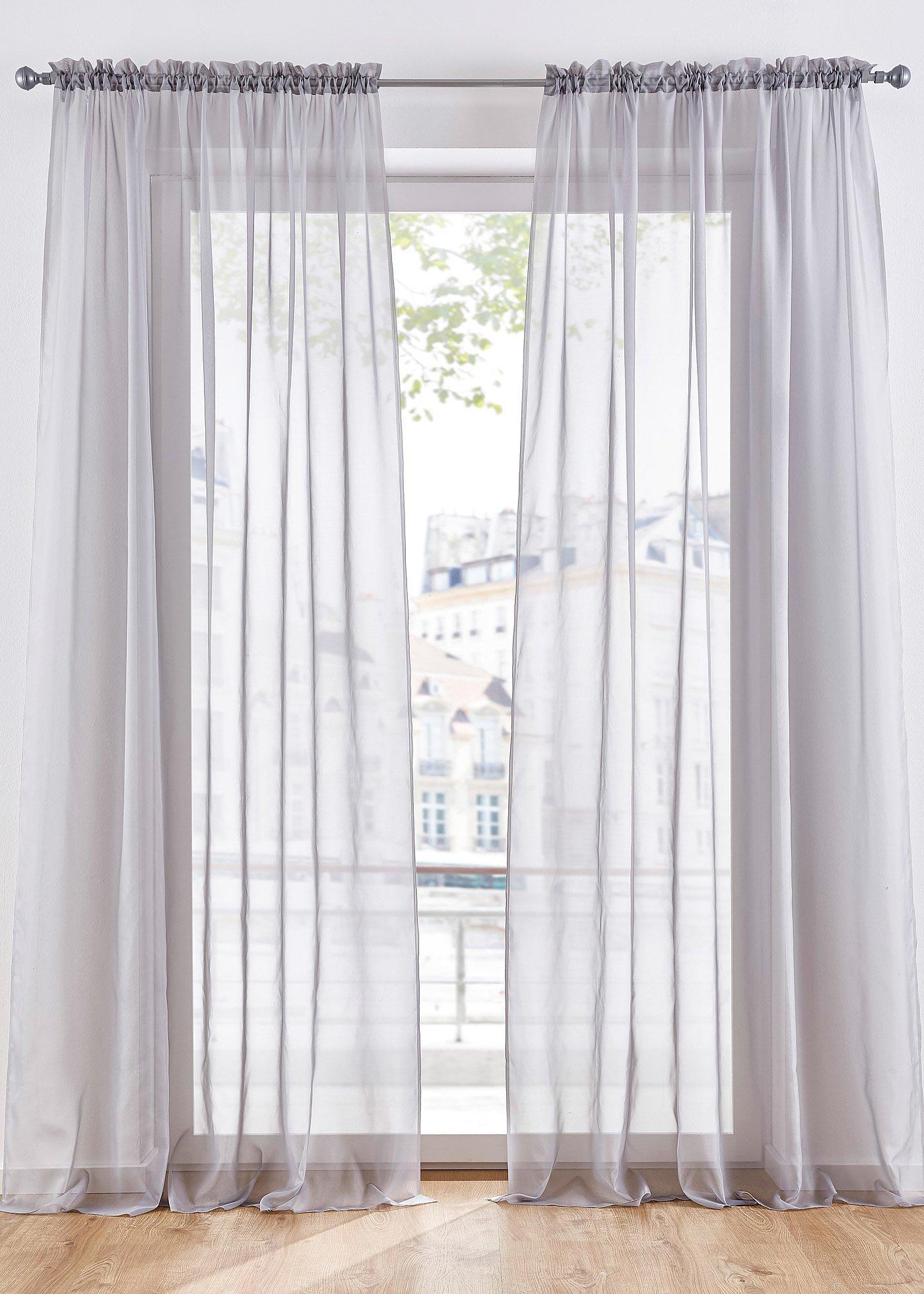 Voilage uni (Ens. 2 pces.)