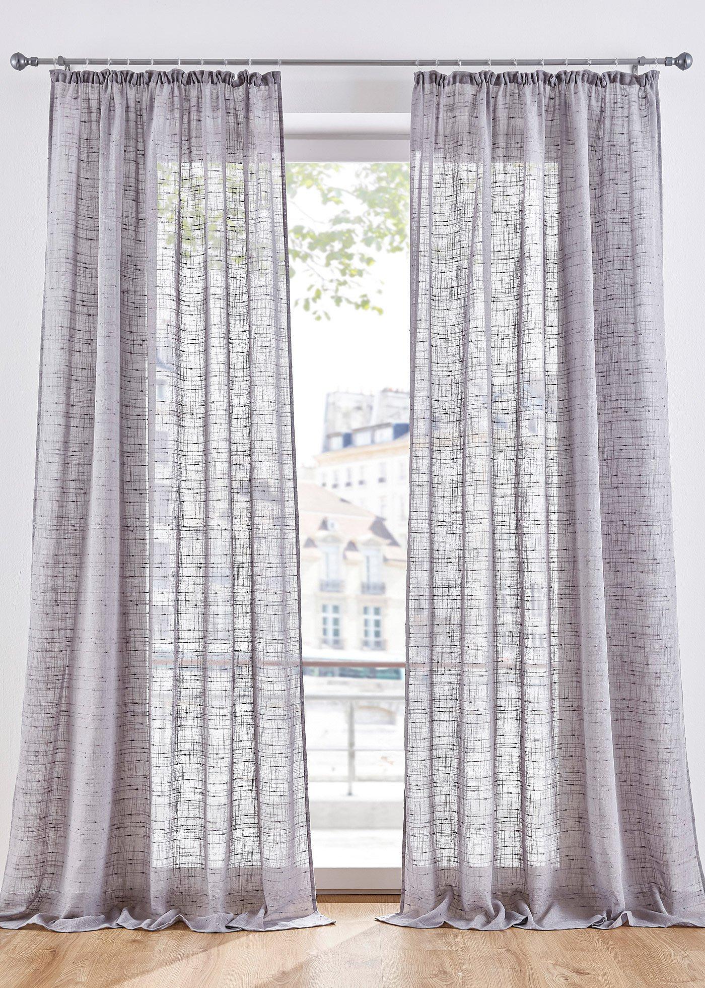 Voilage effet lin (1 pce.)