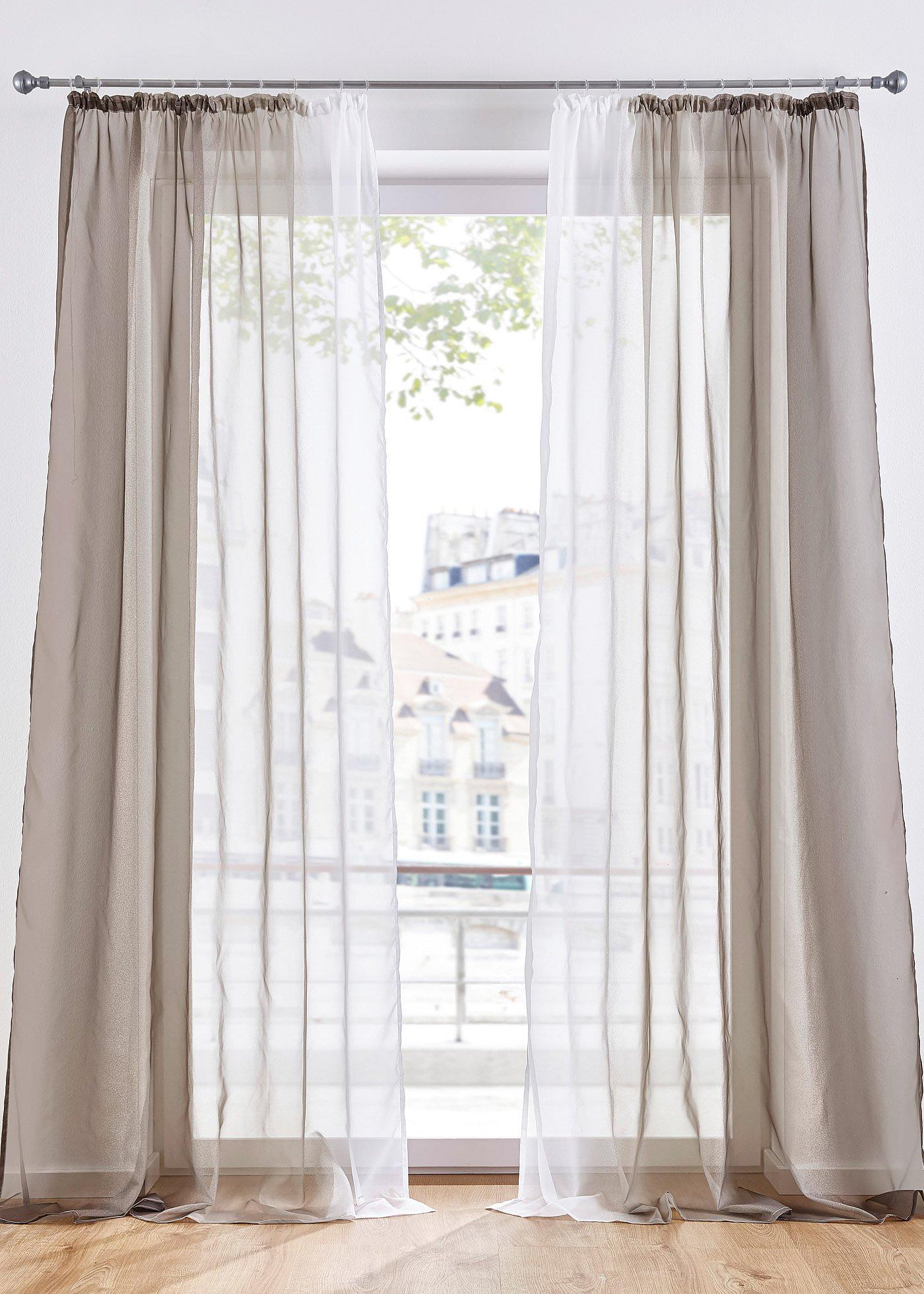 Voilage en dégradé (Ens. 2 pces.)