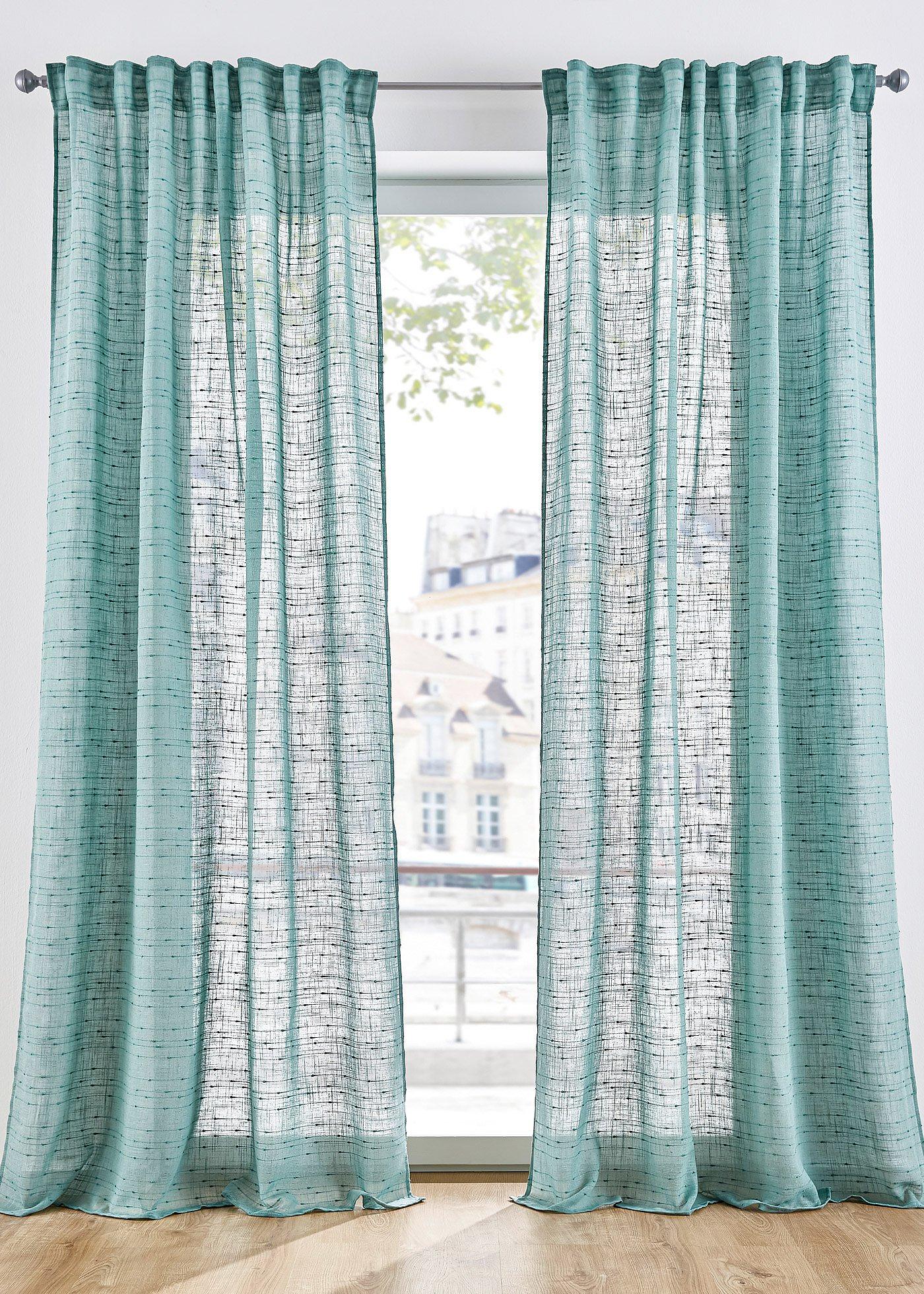 Voilage effet lin (1 pce.)