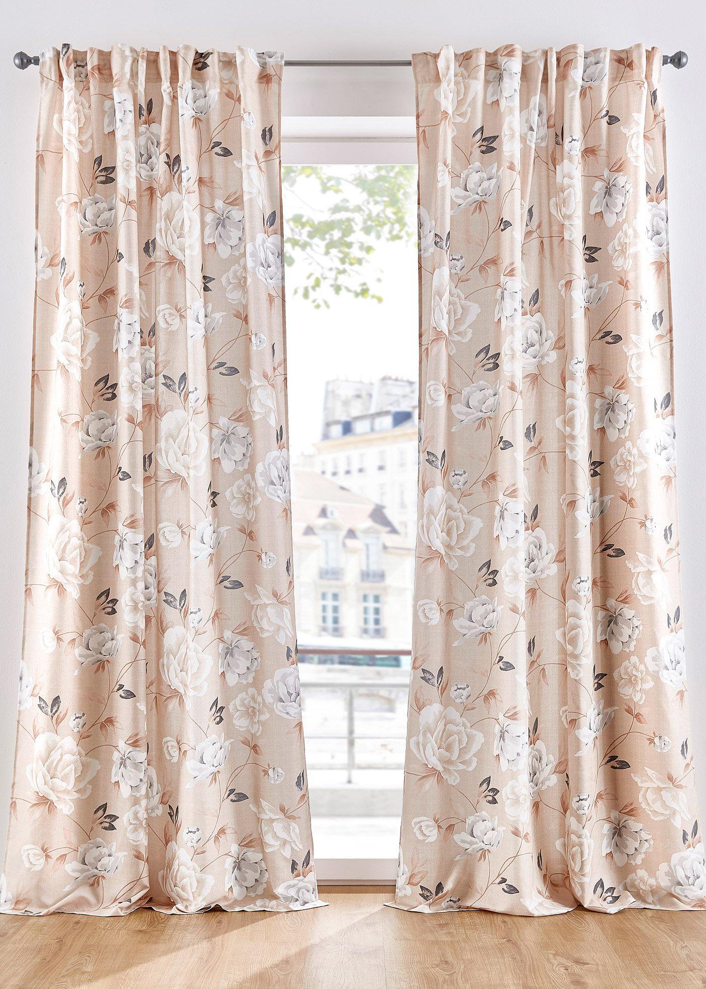 Panneau microfibre à imprimé floral (1 pce.)