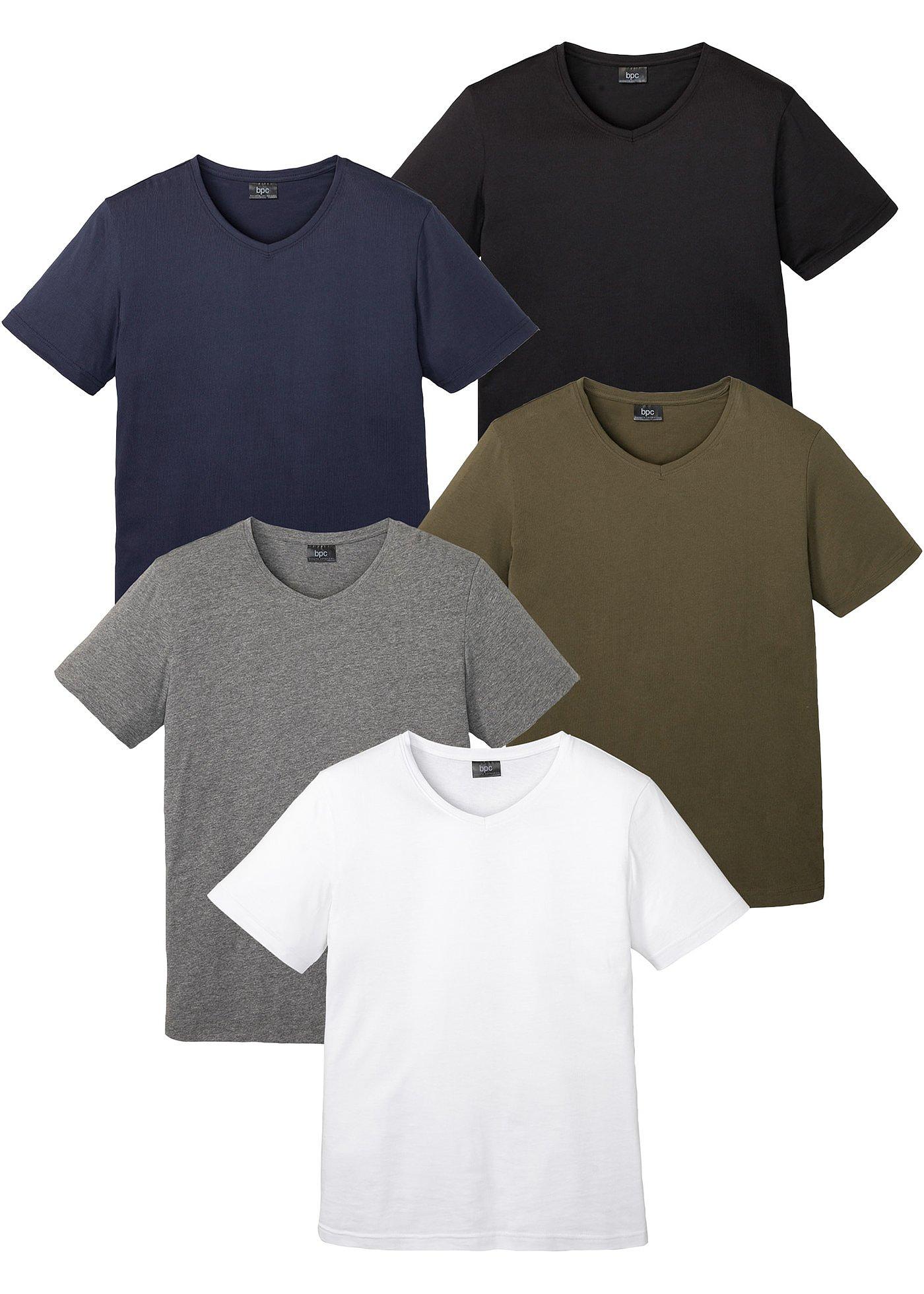 Lot de 5 T-shirts col V