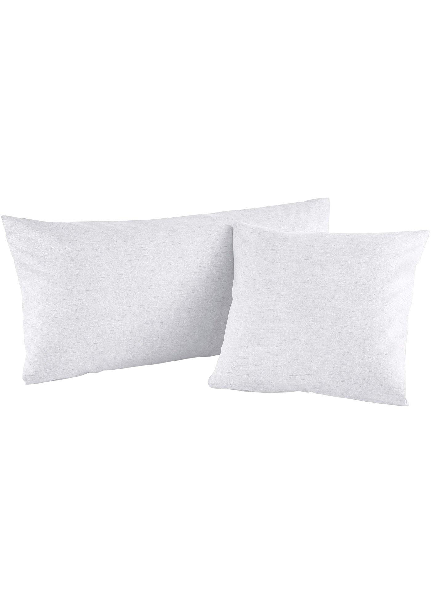 Lot de 2 housses de coussin effet lin