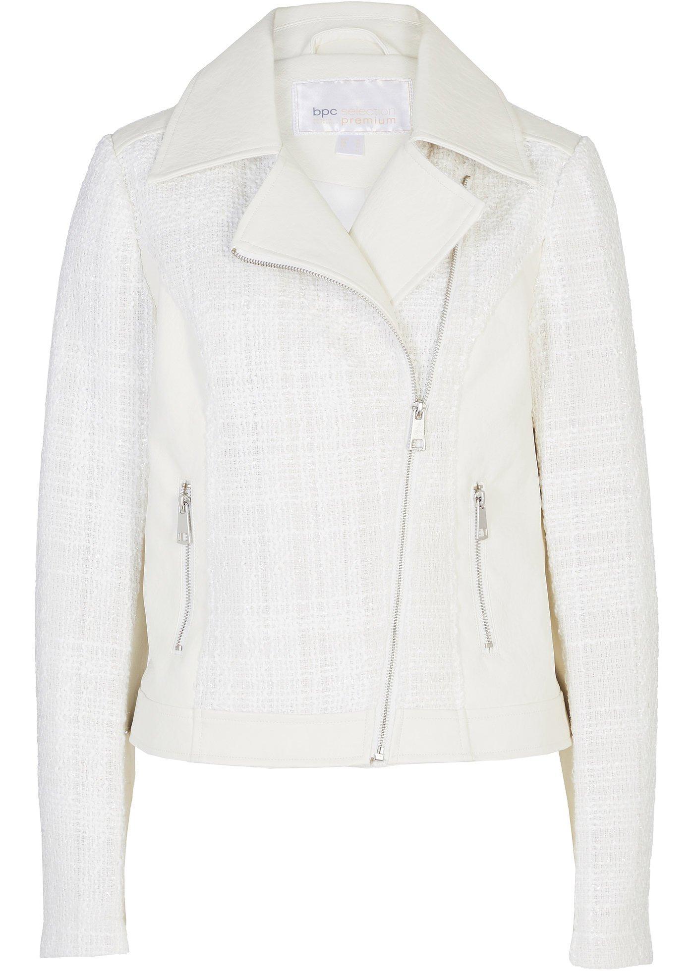 Veste biker avec tweed