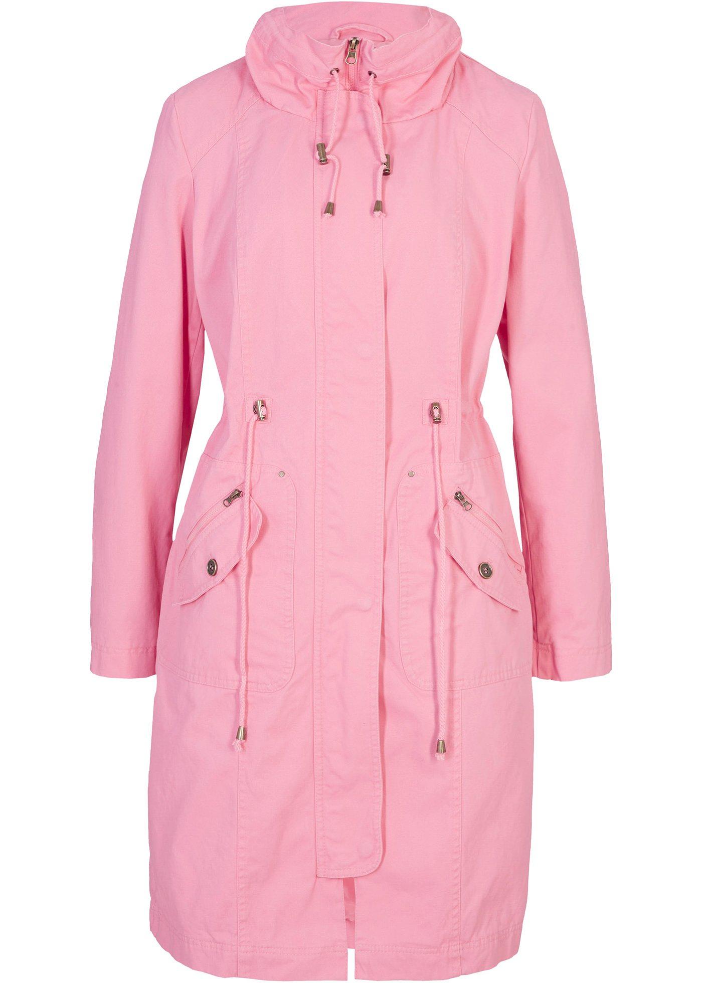 Parka coton à col montant, cintrée