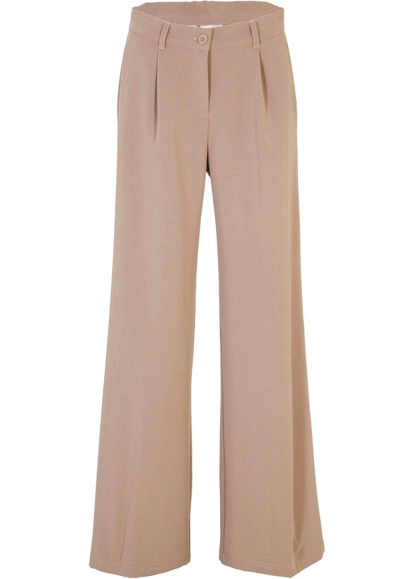 Pantalon à pinces avec jambes larges