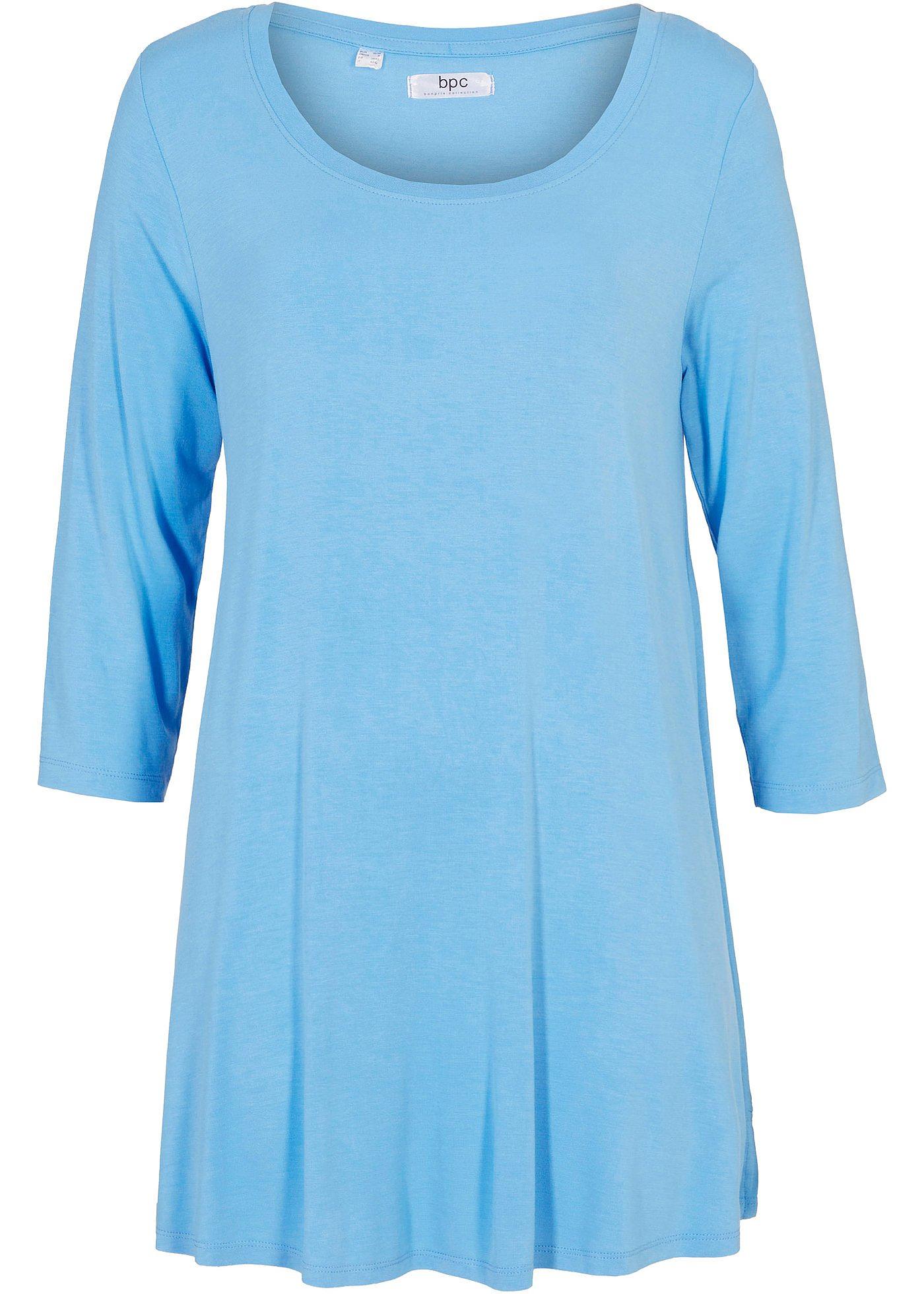 T-shirt en viscose extensible avec manches 3/4