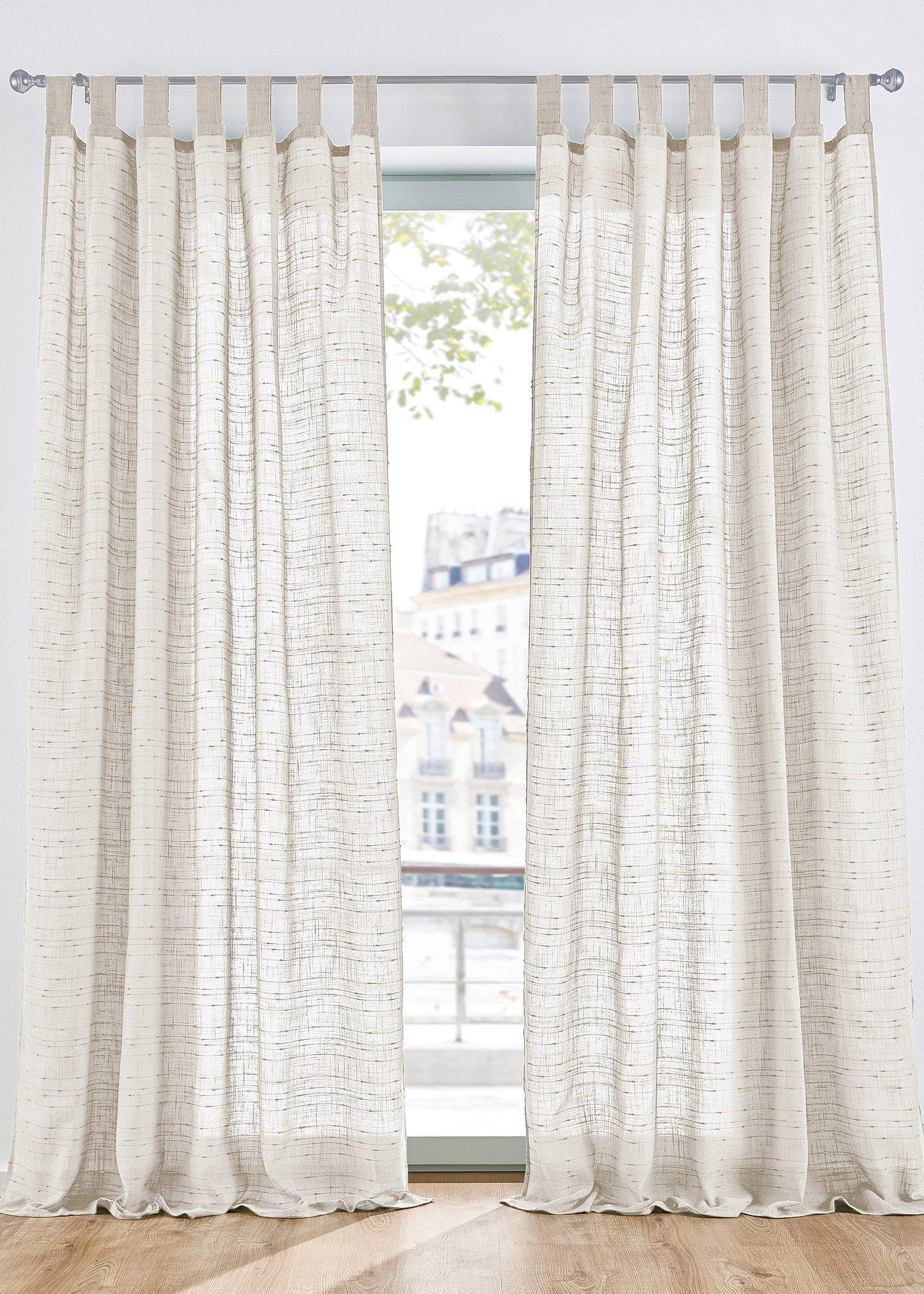 Voilage effet lin (1 pce.)