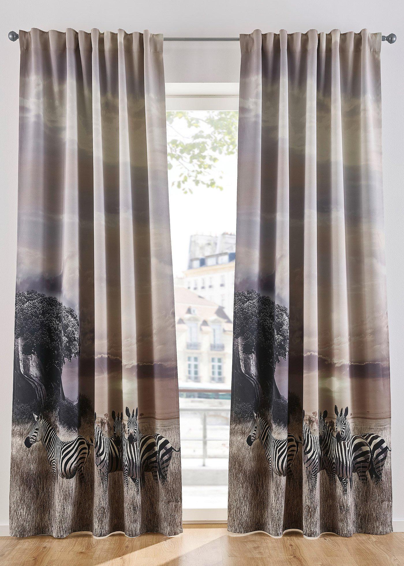 Panneau occultant avec zèbres (1 pce.)