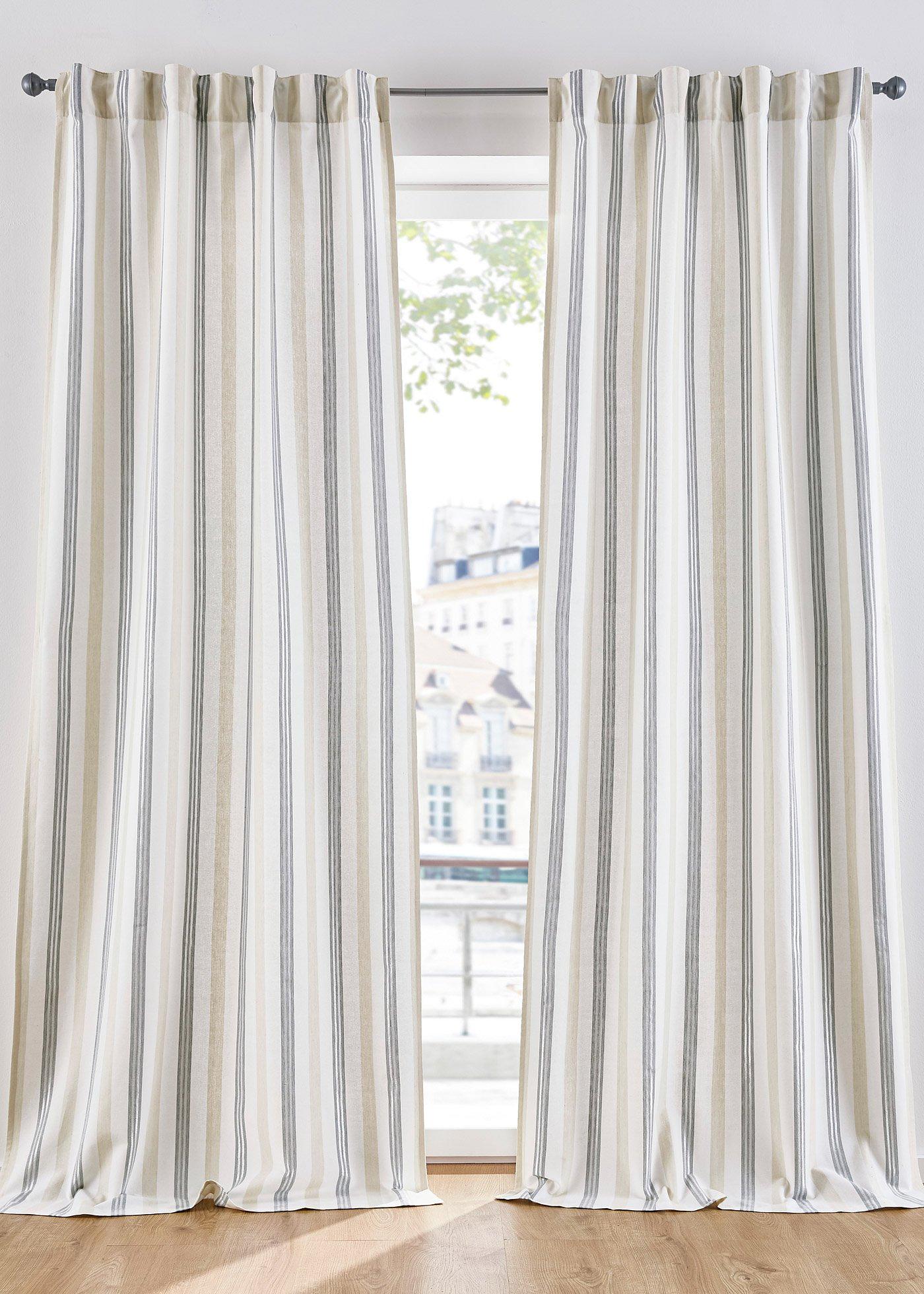 Panneau en coton avec rayures brillantes (1 pce.)