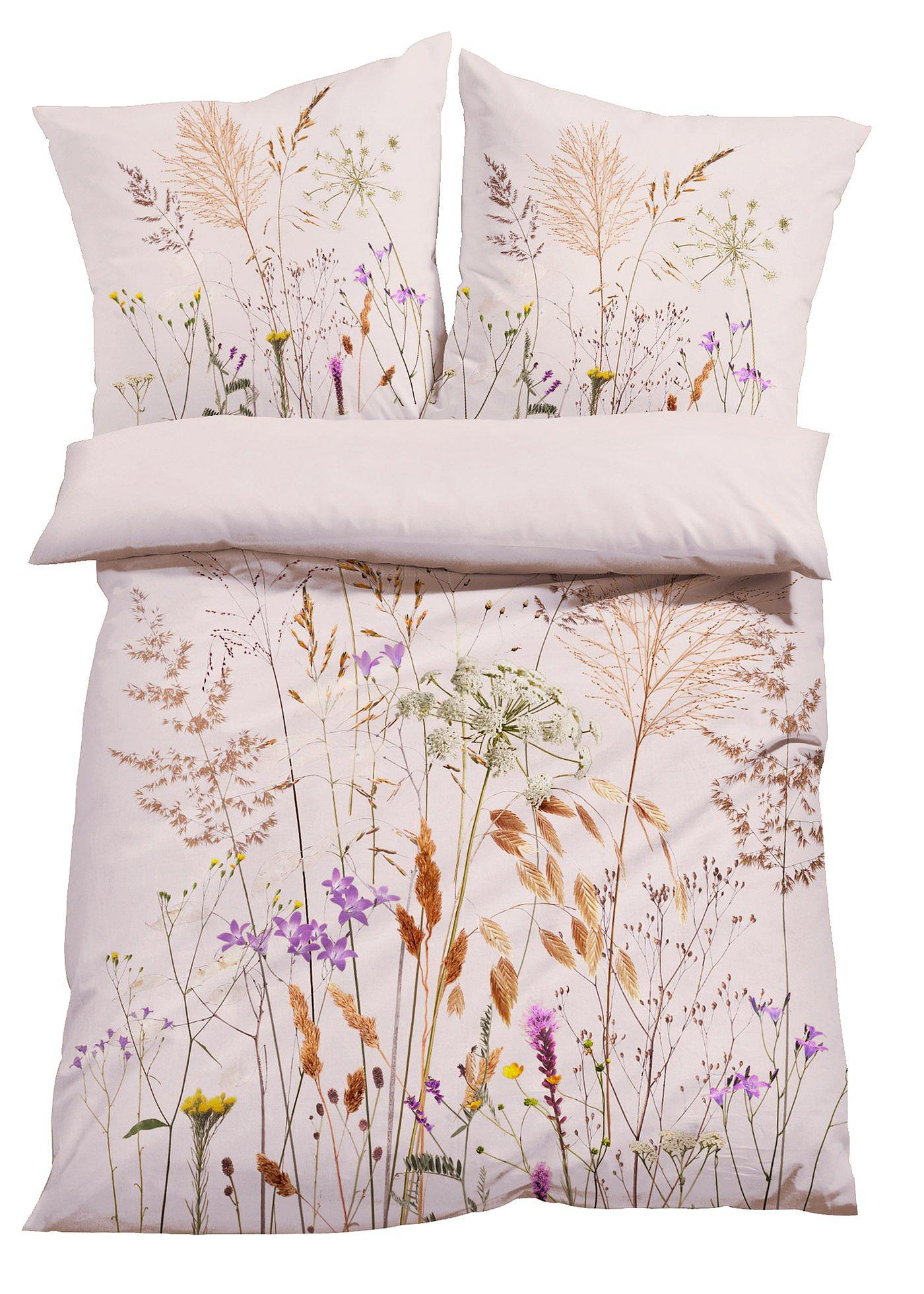 Parure de lit réversible motif floral