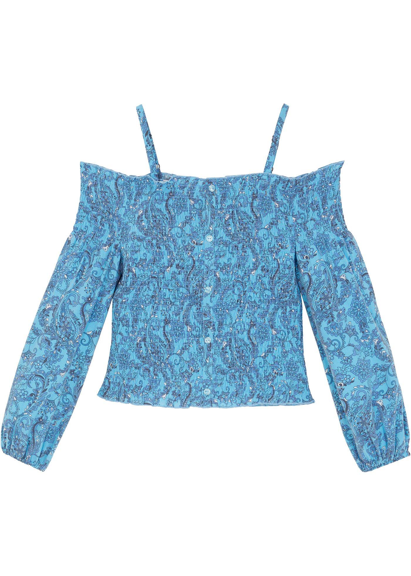 Image de Blouse fille à encolure Carmen