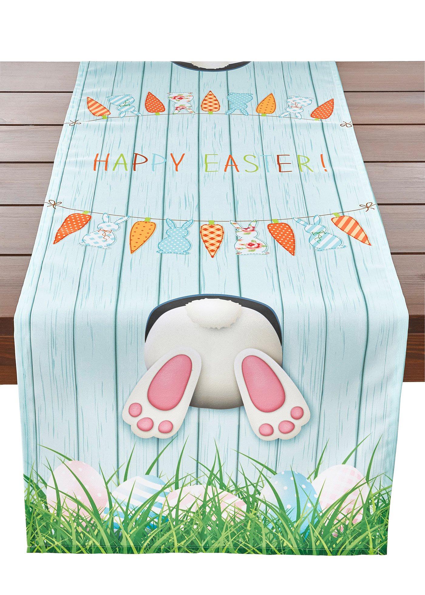 Chemin de table avec imprimé lapins