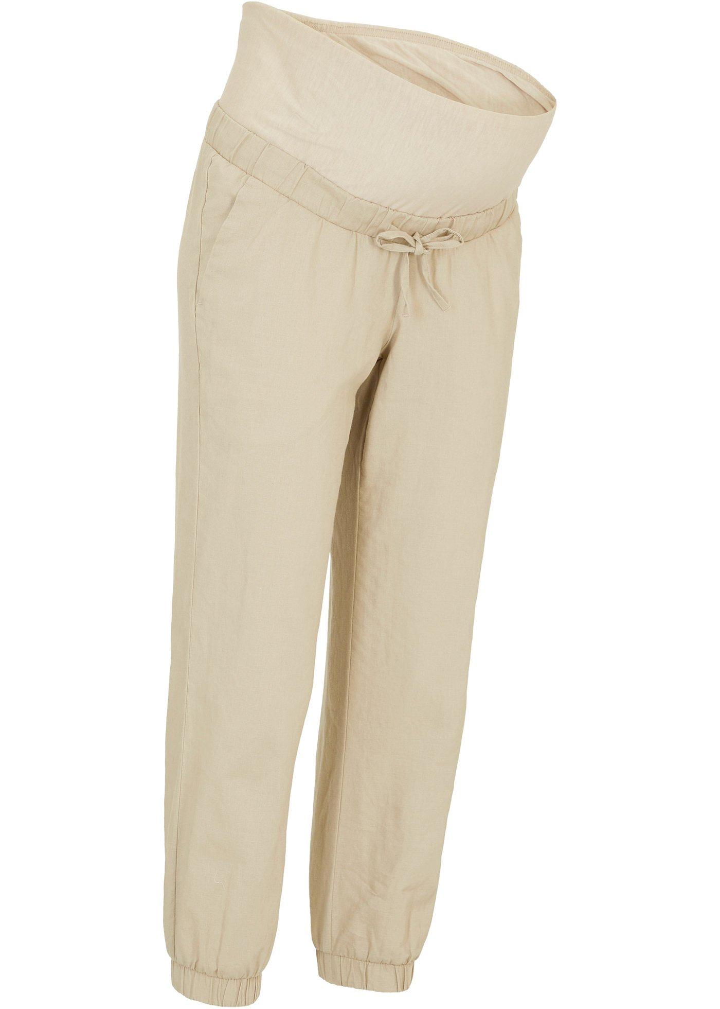 Pantalon de grossesse 7/8 en lin majoritaire