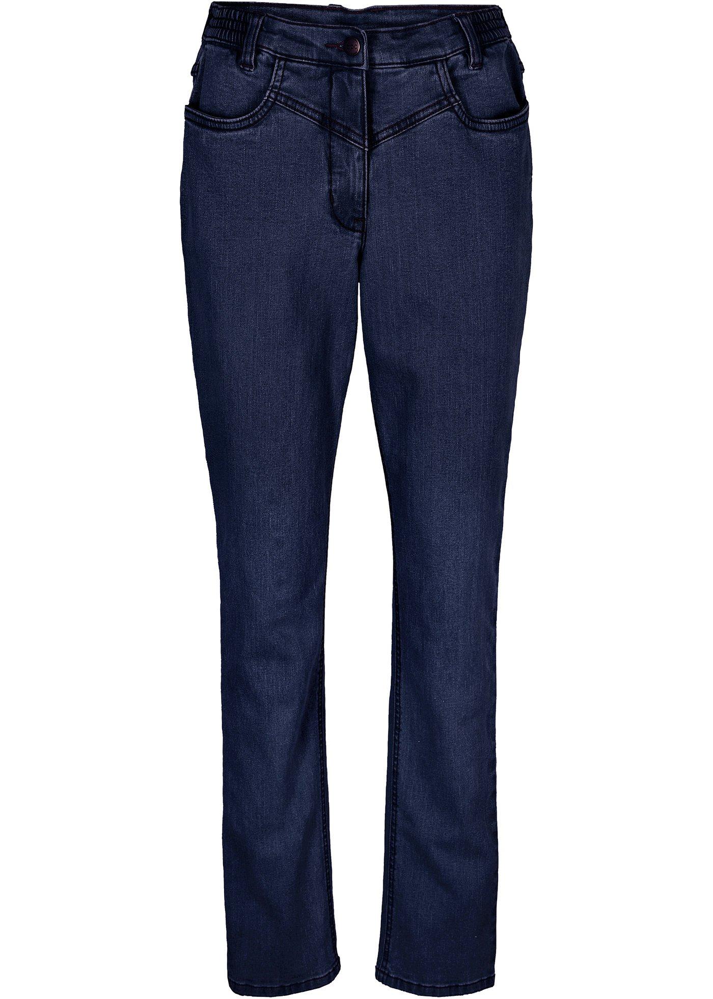 Jean extensible avec taille confortable, Straight